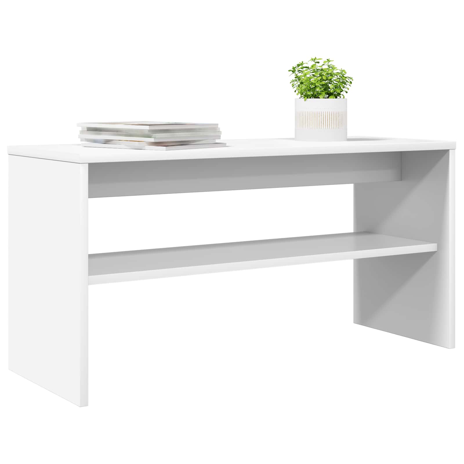 Televizoriaus spintelė Balta 80 x 30 x 40 cm Apdirbta mediena