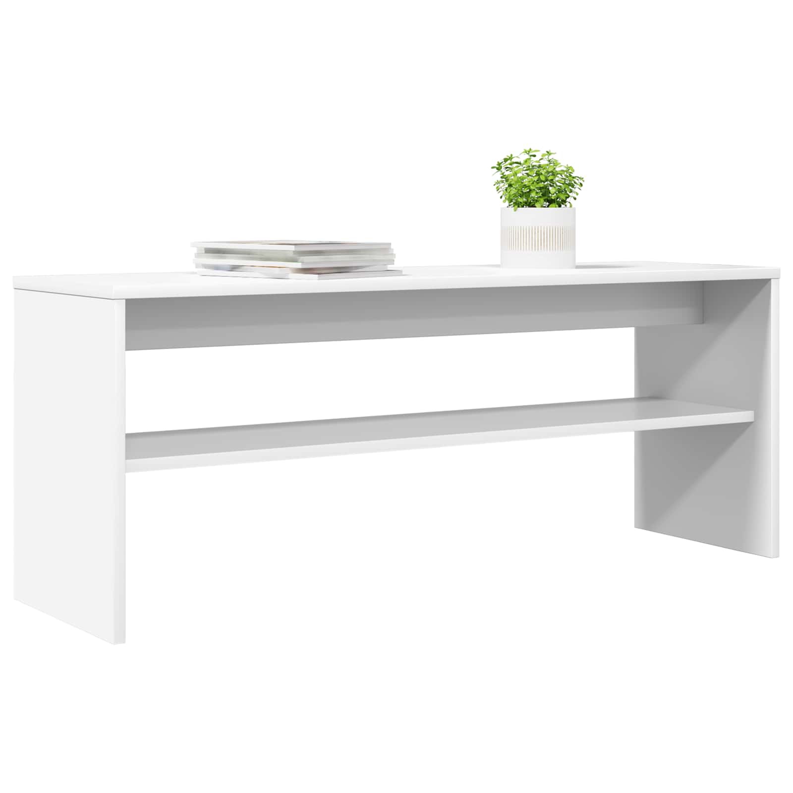 TV skapītis Balts 100 x 30 x 40 cm Apstrādāta koksne