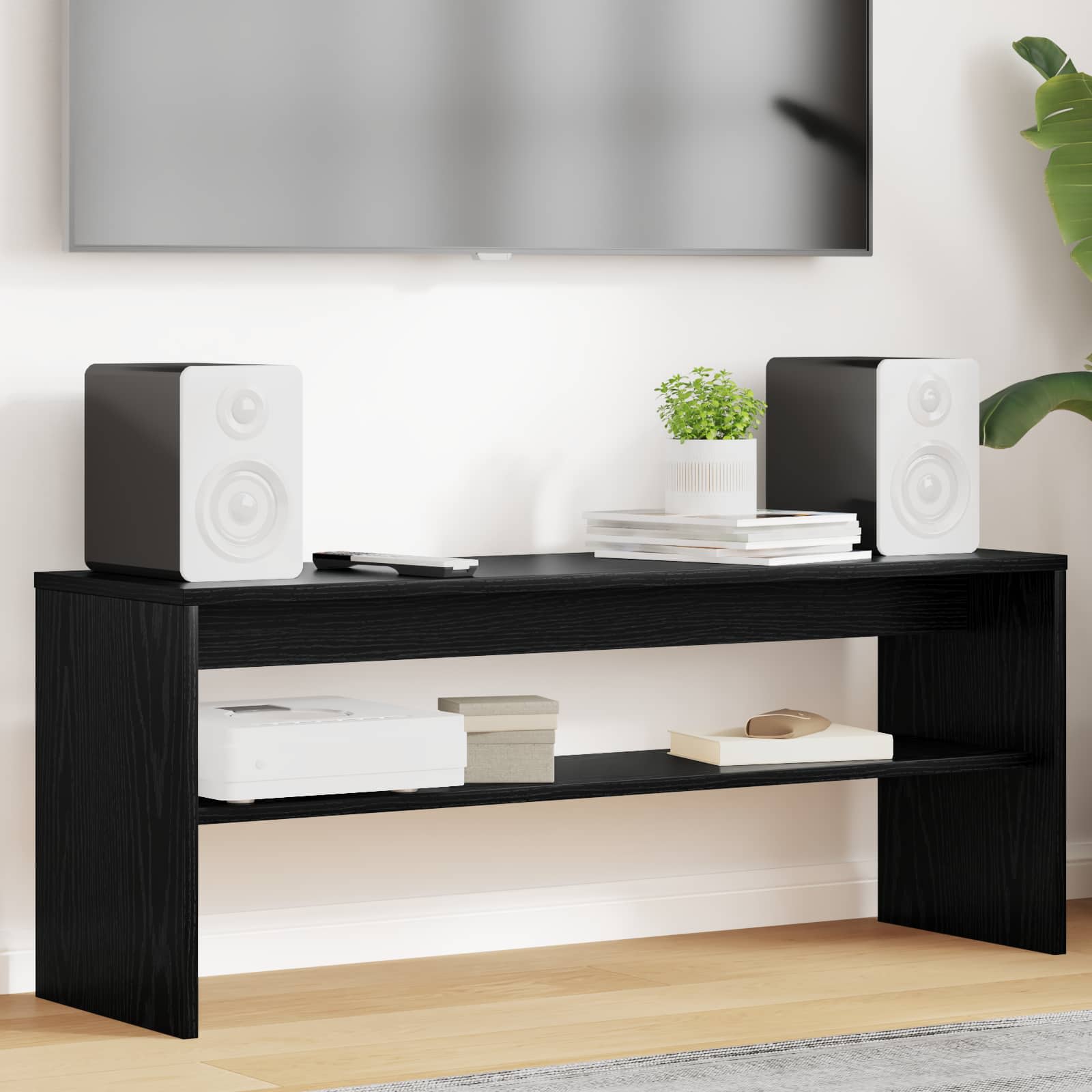 TV skapītis Melns ozols 100 x 30 x 40 cm