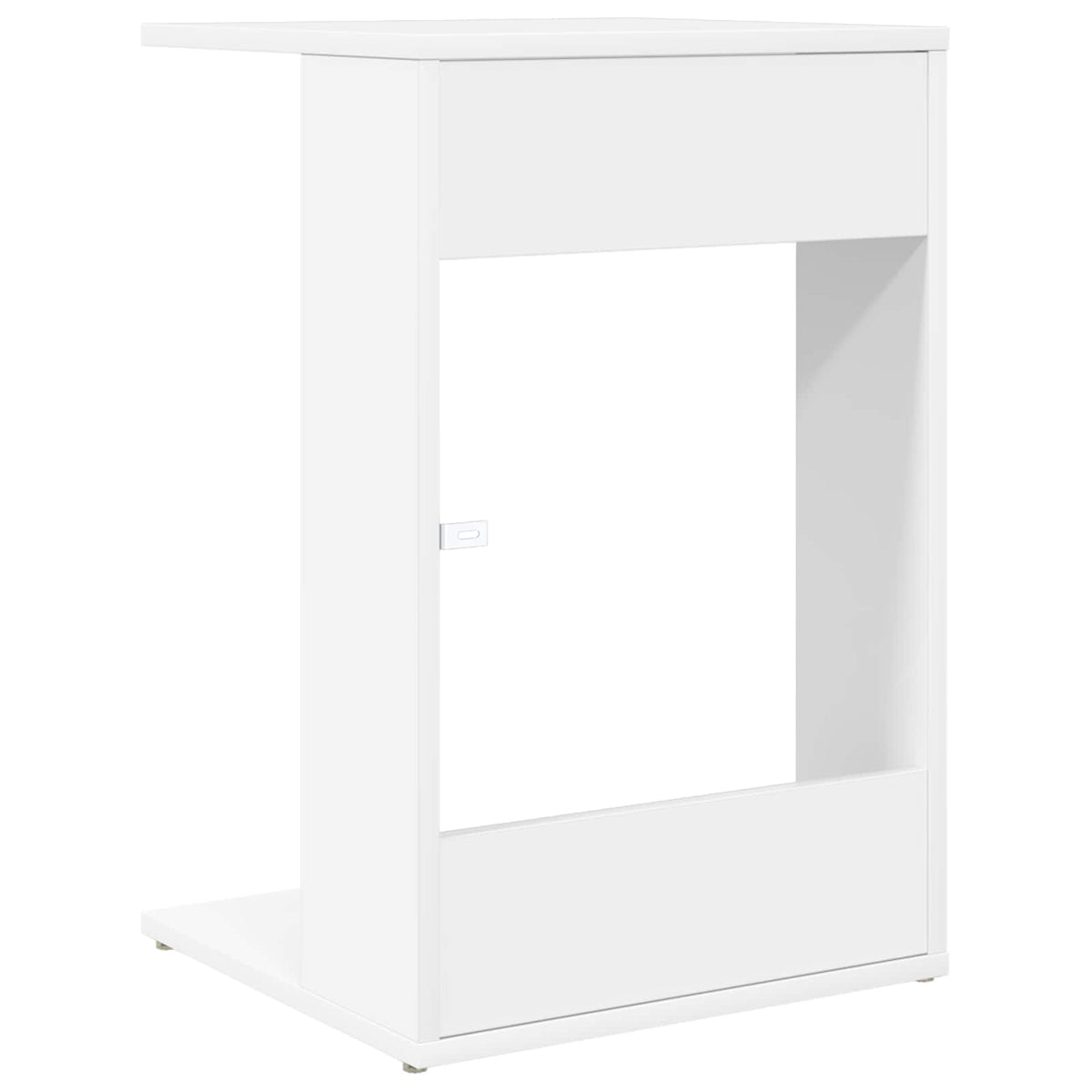 Side Table White 40 x 38 x 62.5 cm Engineered Wood