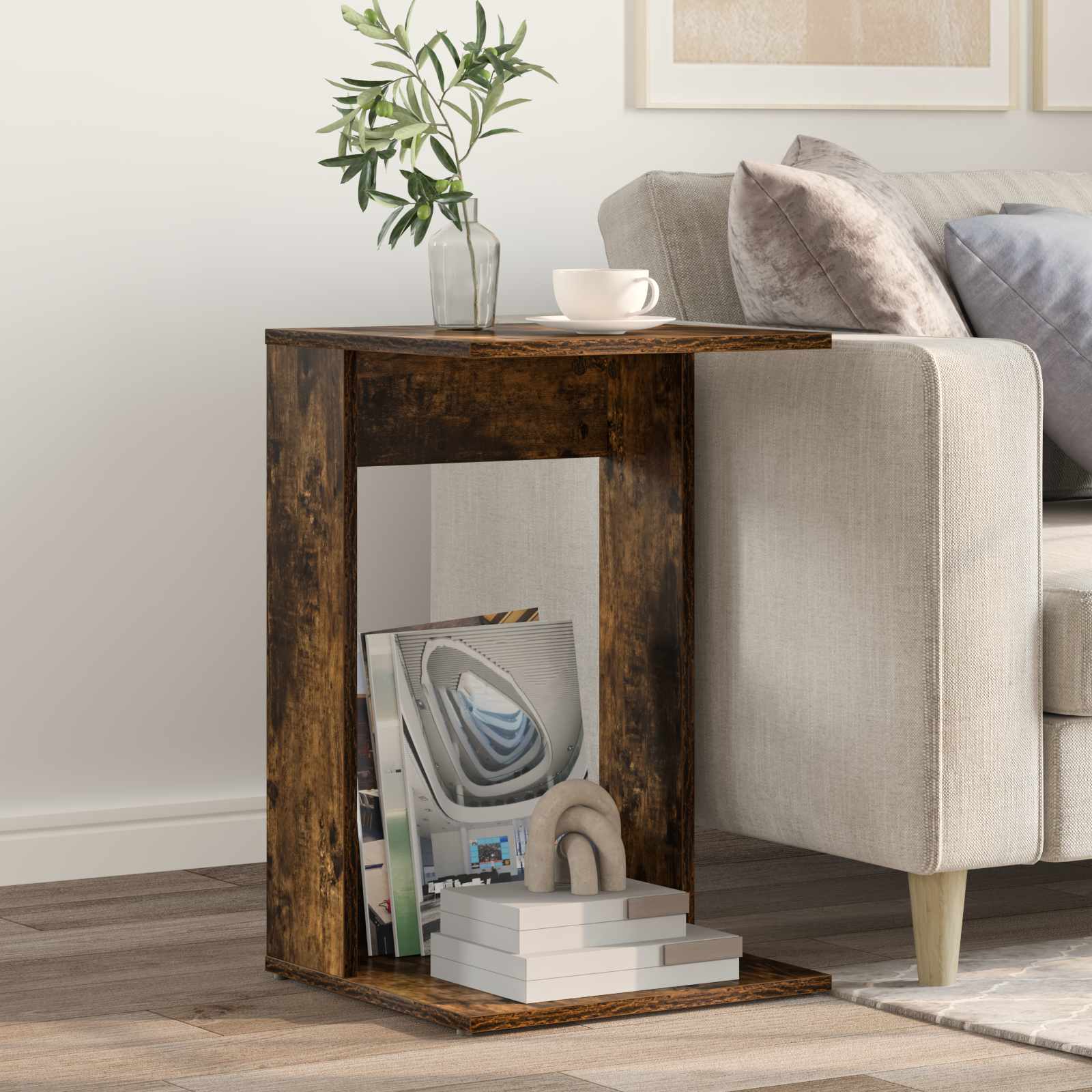 Side table Smoked oak 40 x 38 x 62.5 cm