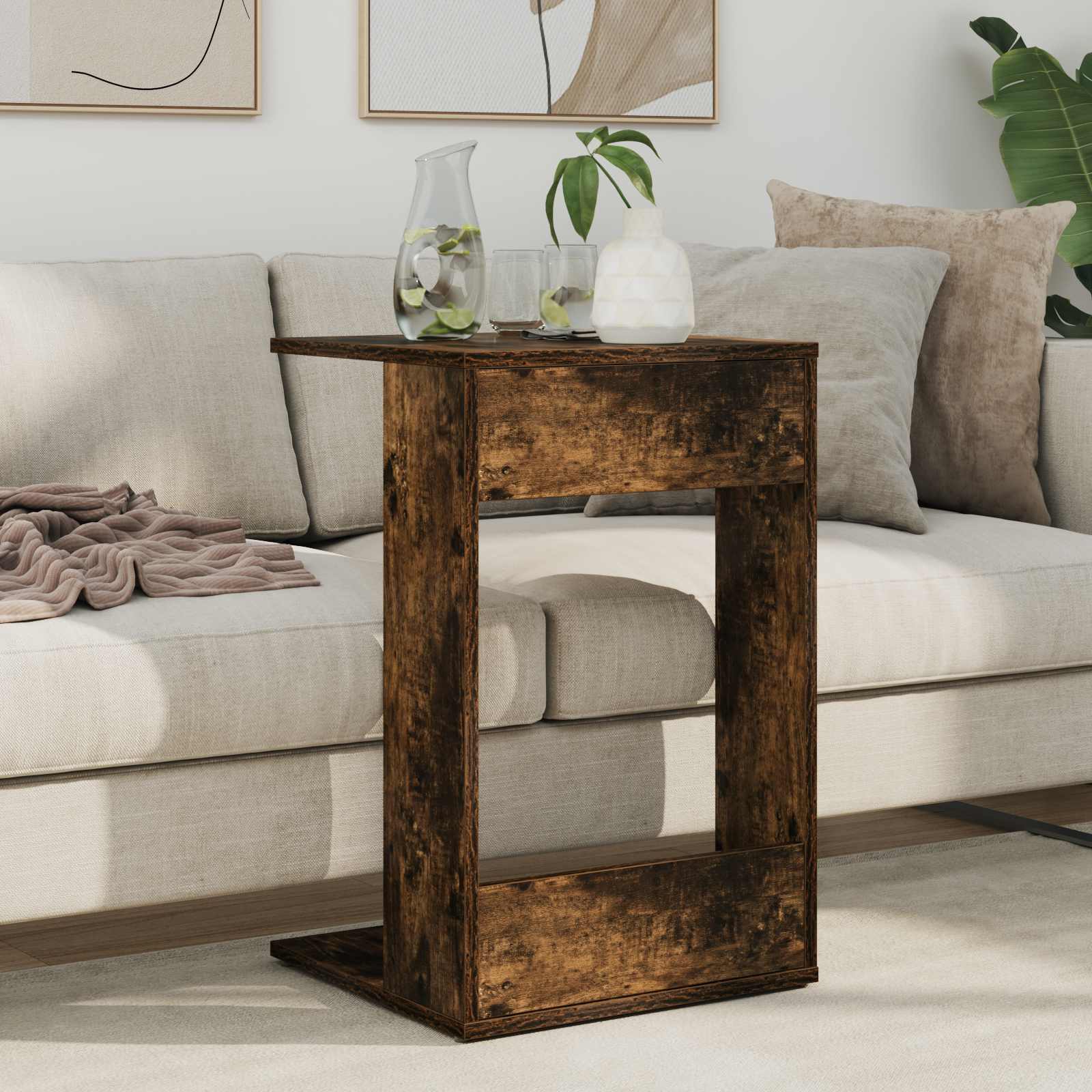 Side table Smoked oak 40 x 38 x 62.5 cm