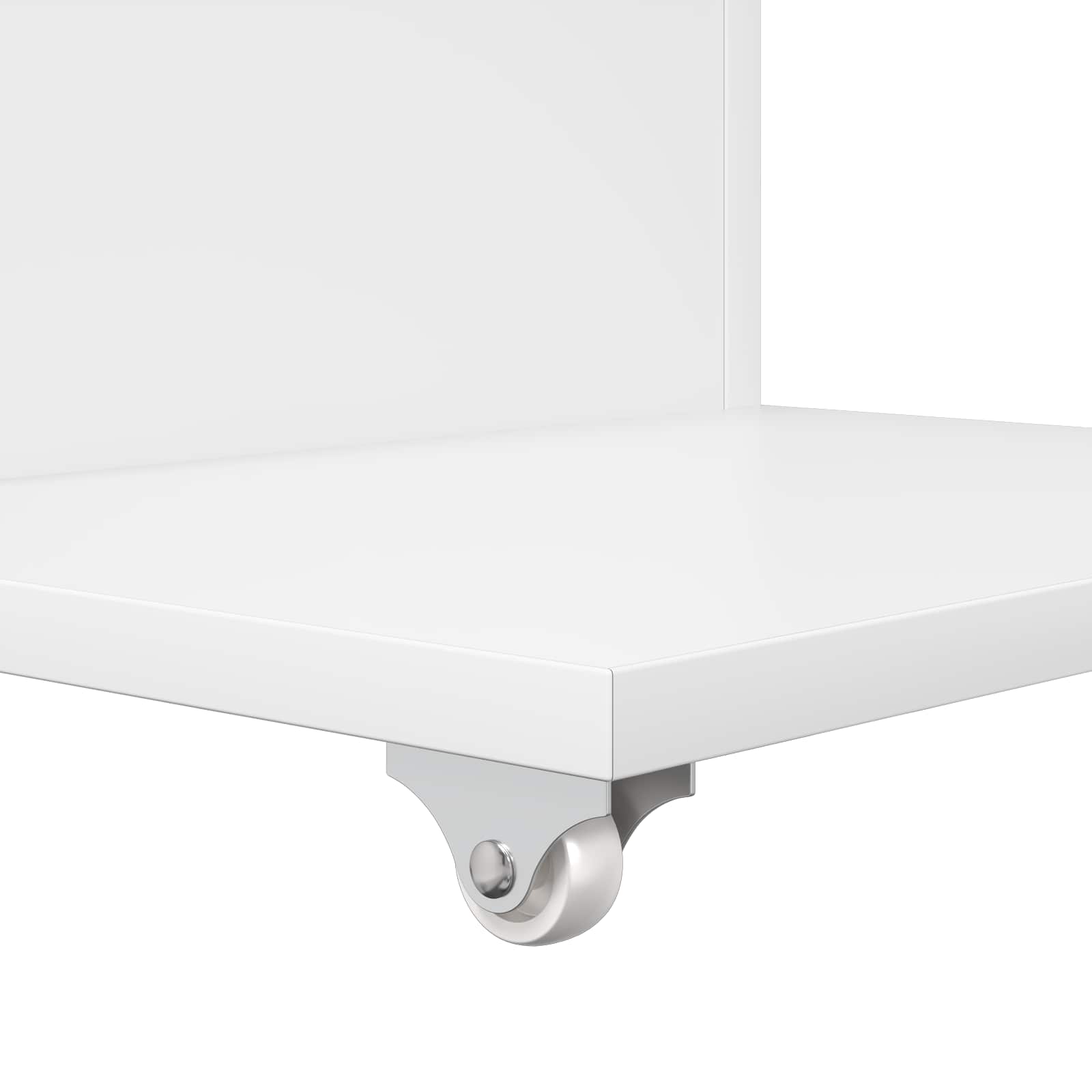 Šoninis stalas su ratu Balta 40 x 35 x 60 cm Apdirbta mediena