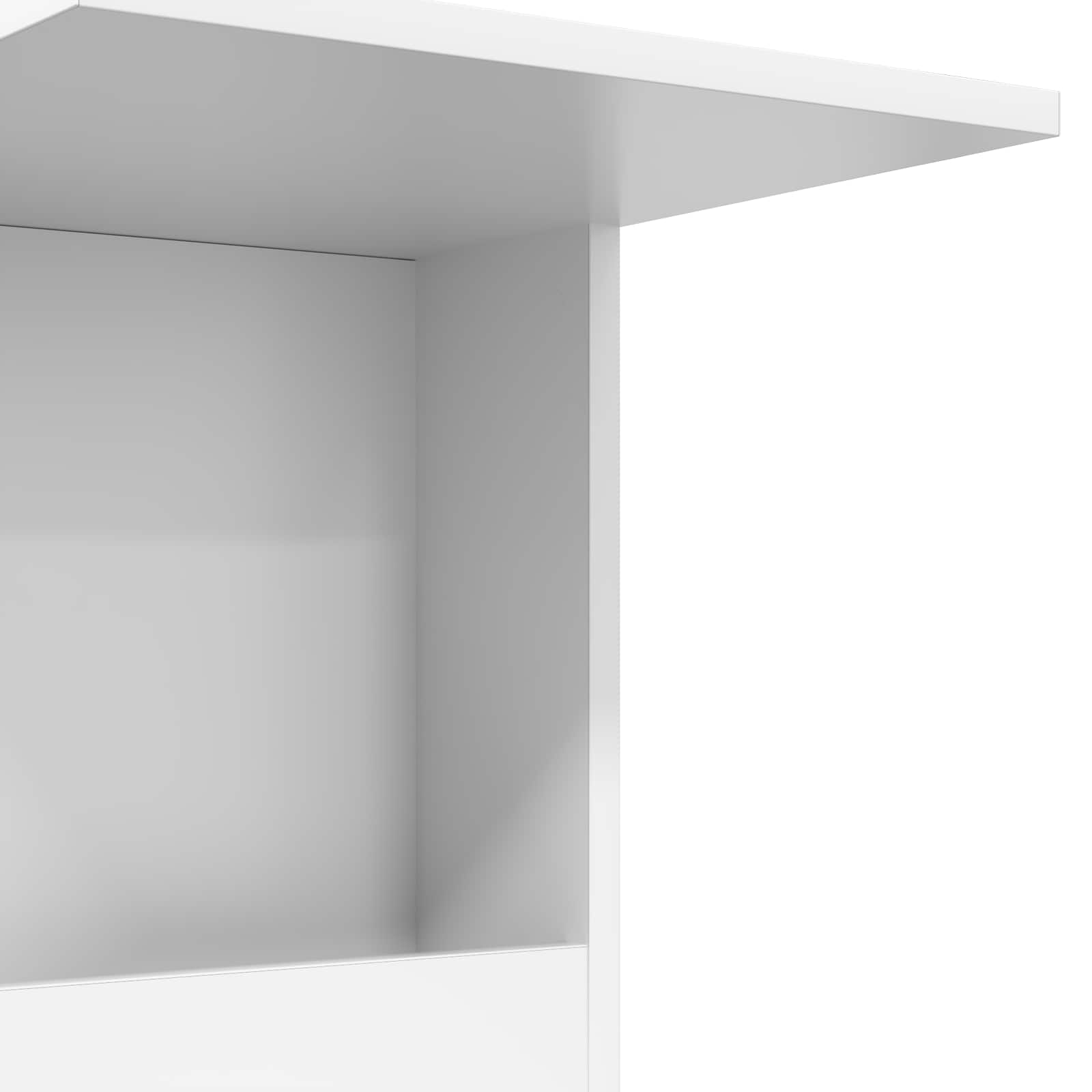 Šoninis stalas su ratu Balta 40 x 35 x 60 cm Apdirbta mediena