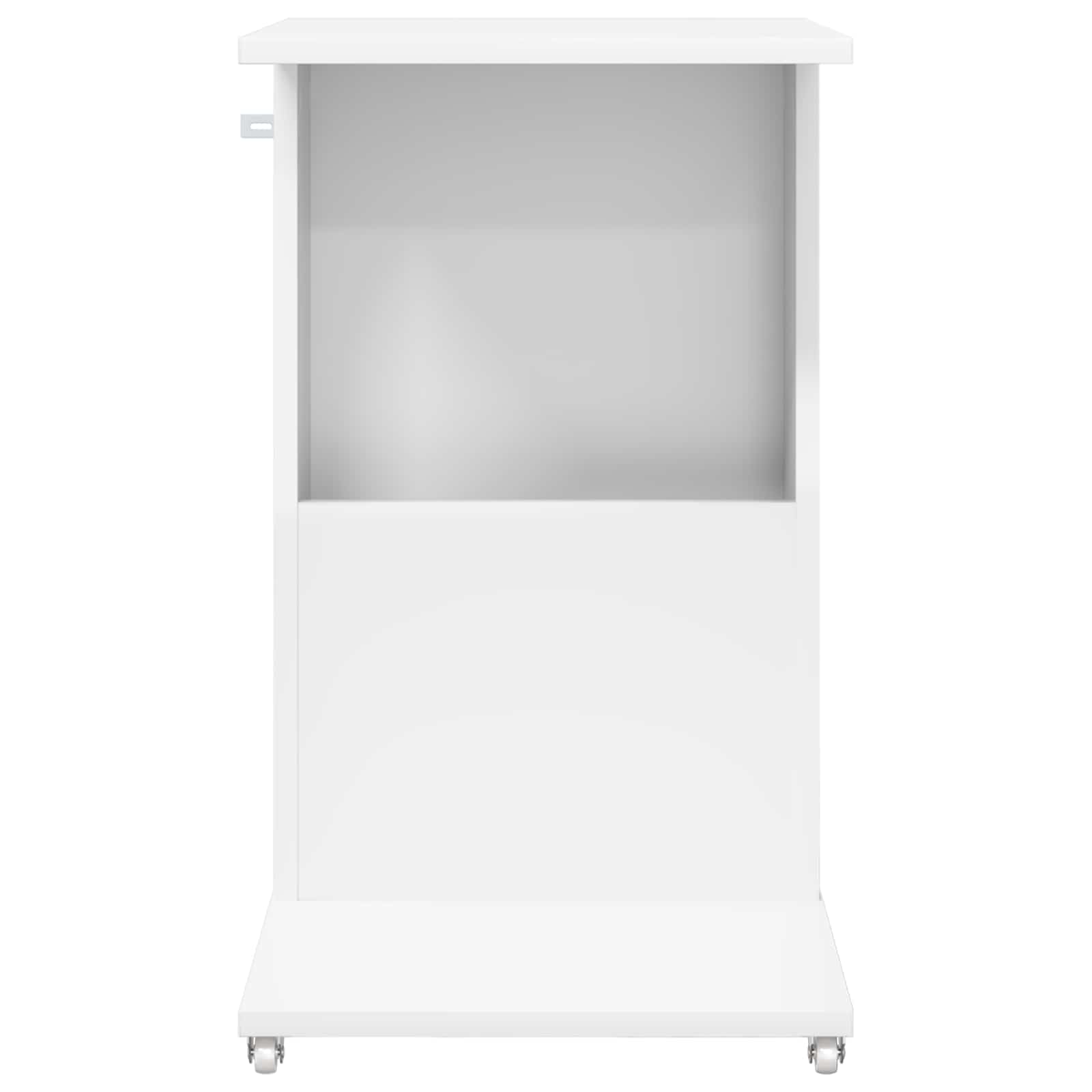 Šoninis stalas su ratu Balta 40 x 35 x 60 cm Apdirbta mediena