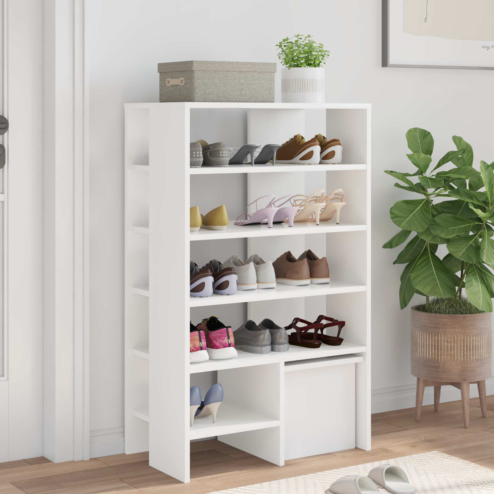 Batu skrynia su lentyna 2 pcs Balta Apdirbta mediena