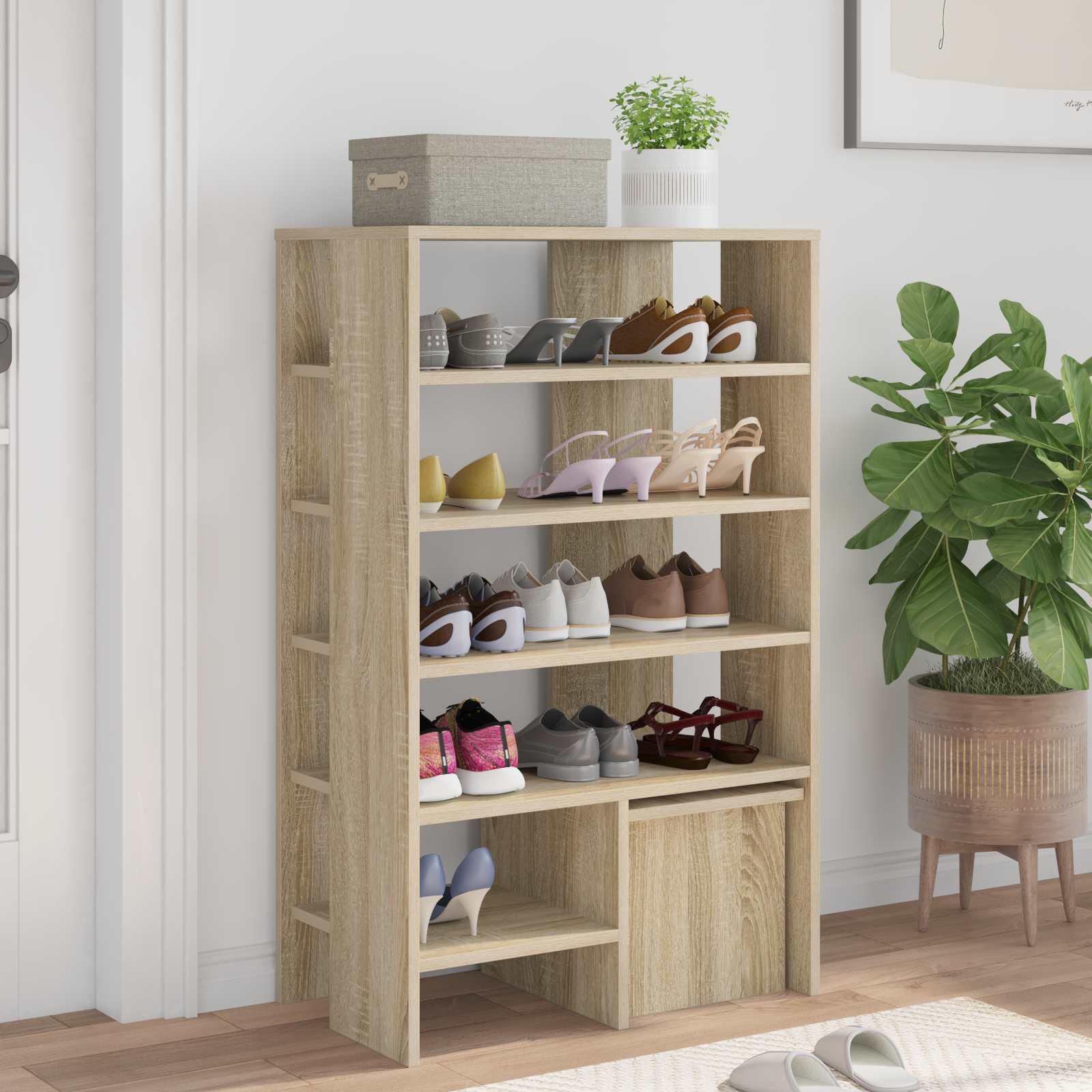 Batu skrynia su lentyna 2 pcs Sonoma ąžuolas Apdirbta mediena