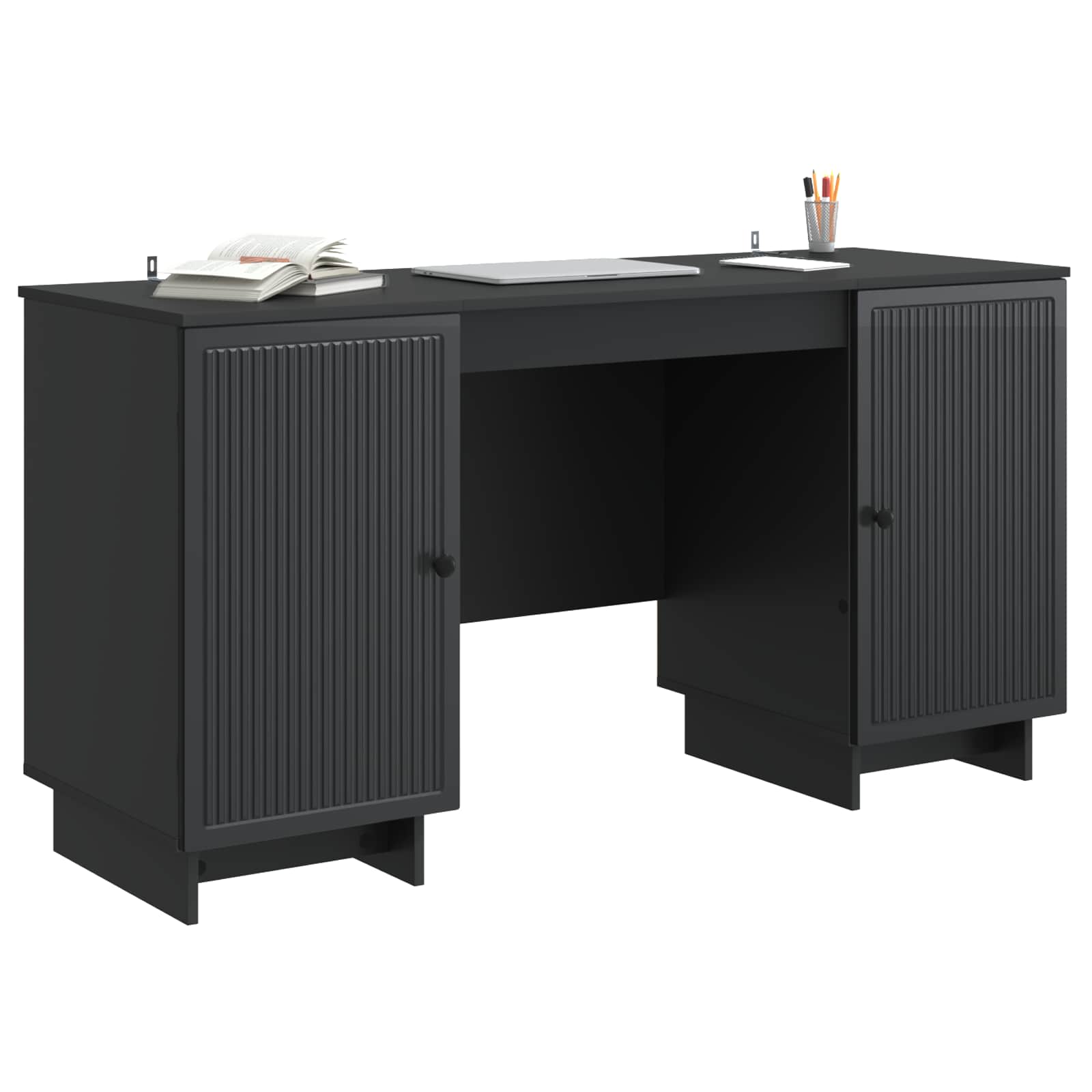 Stalas Juoda Apdirbta mediena 142,5 x 50 x 75 cm