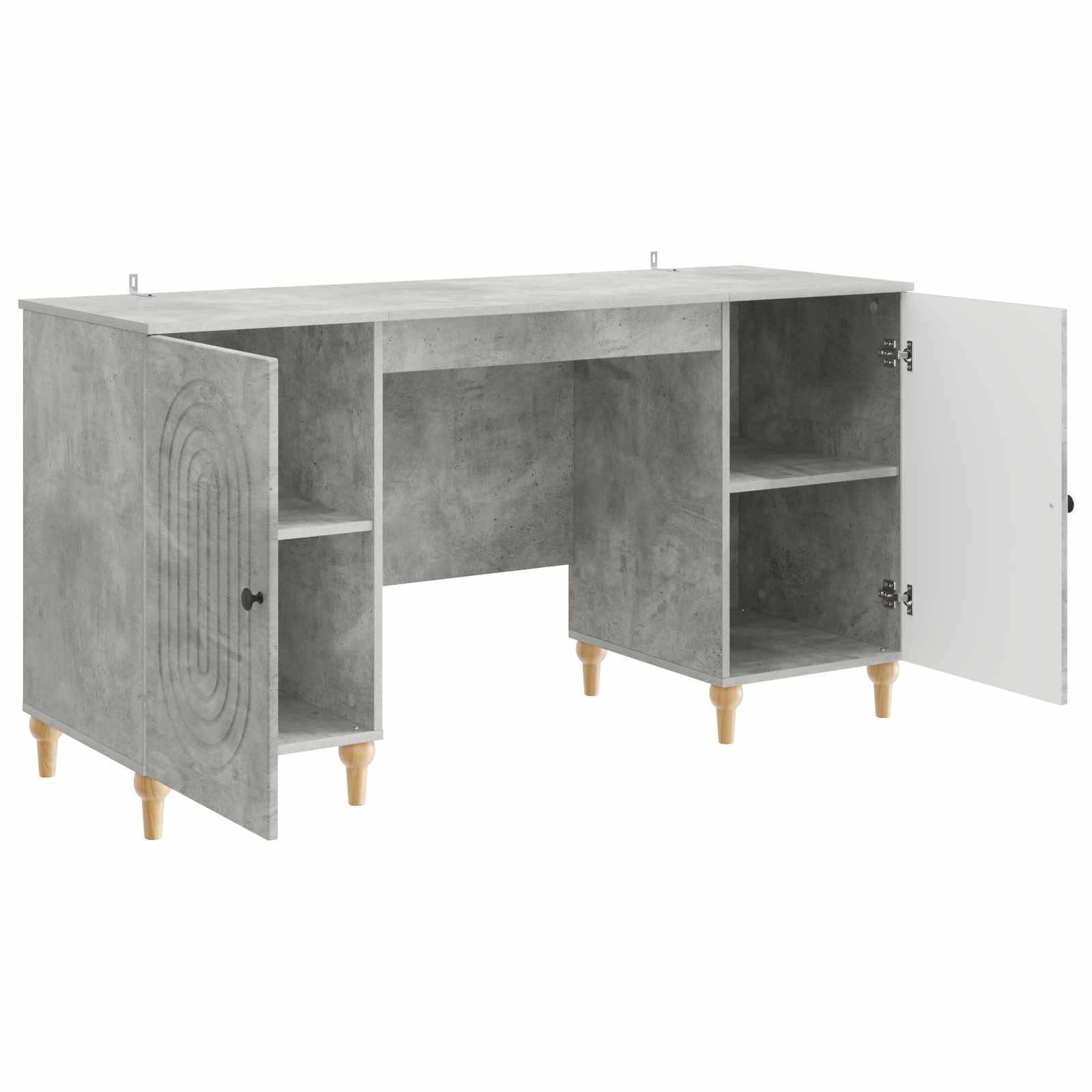 Stalas Betono pilka 142,5 x 50 x 75 cm Apdirbta mediena