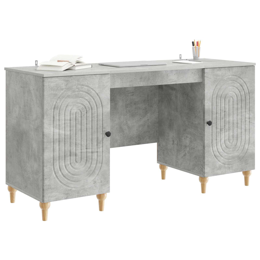 Stalas Betono pilka 142,5 x 50 x 75 cm Apdirbta mediena