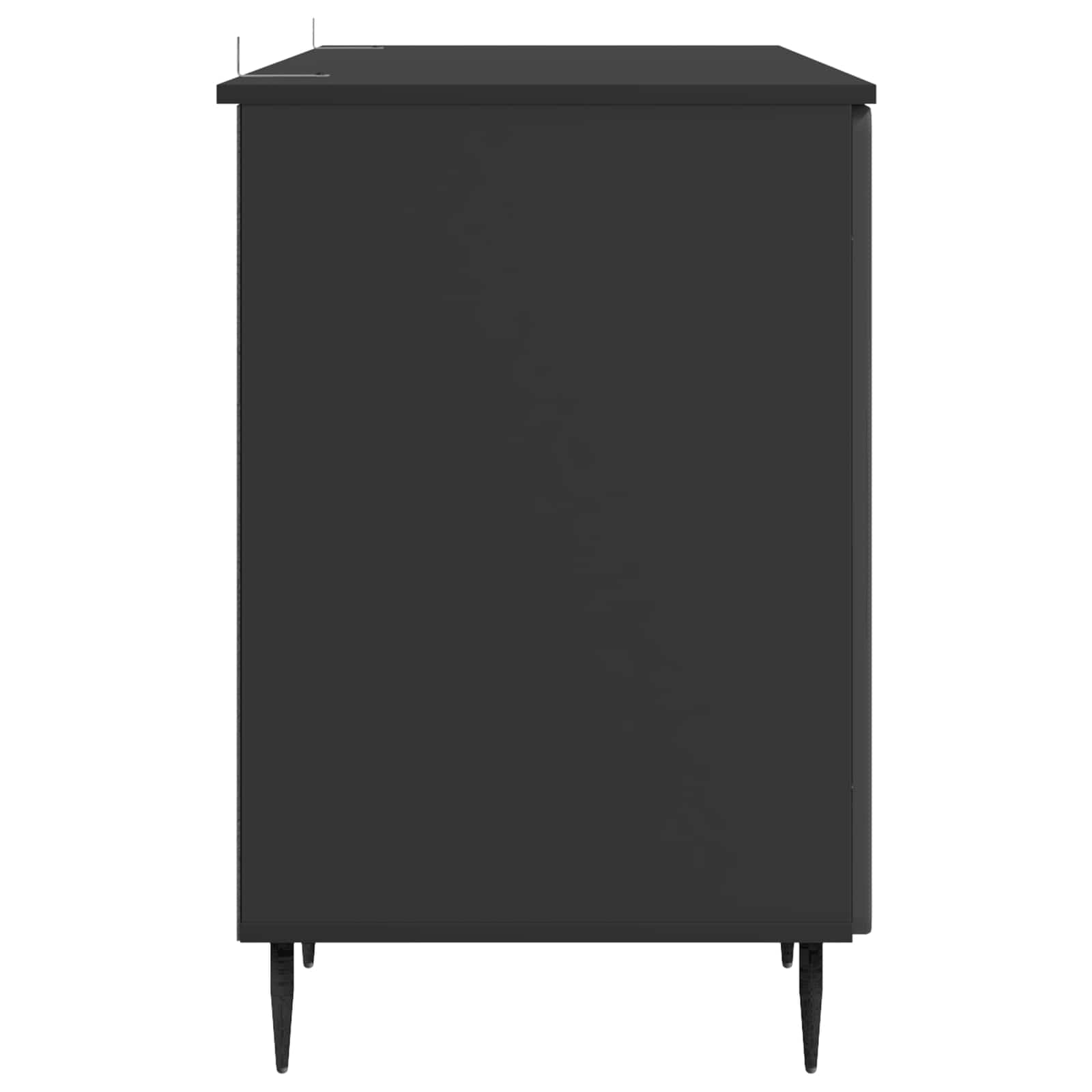 Stalas su lentyna Juoda 142,5 x 50 x 75 cm Apdirbta mediena