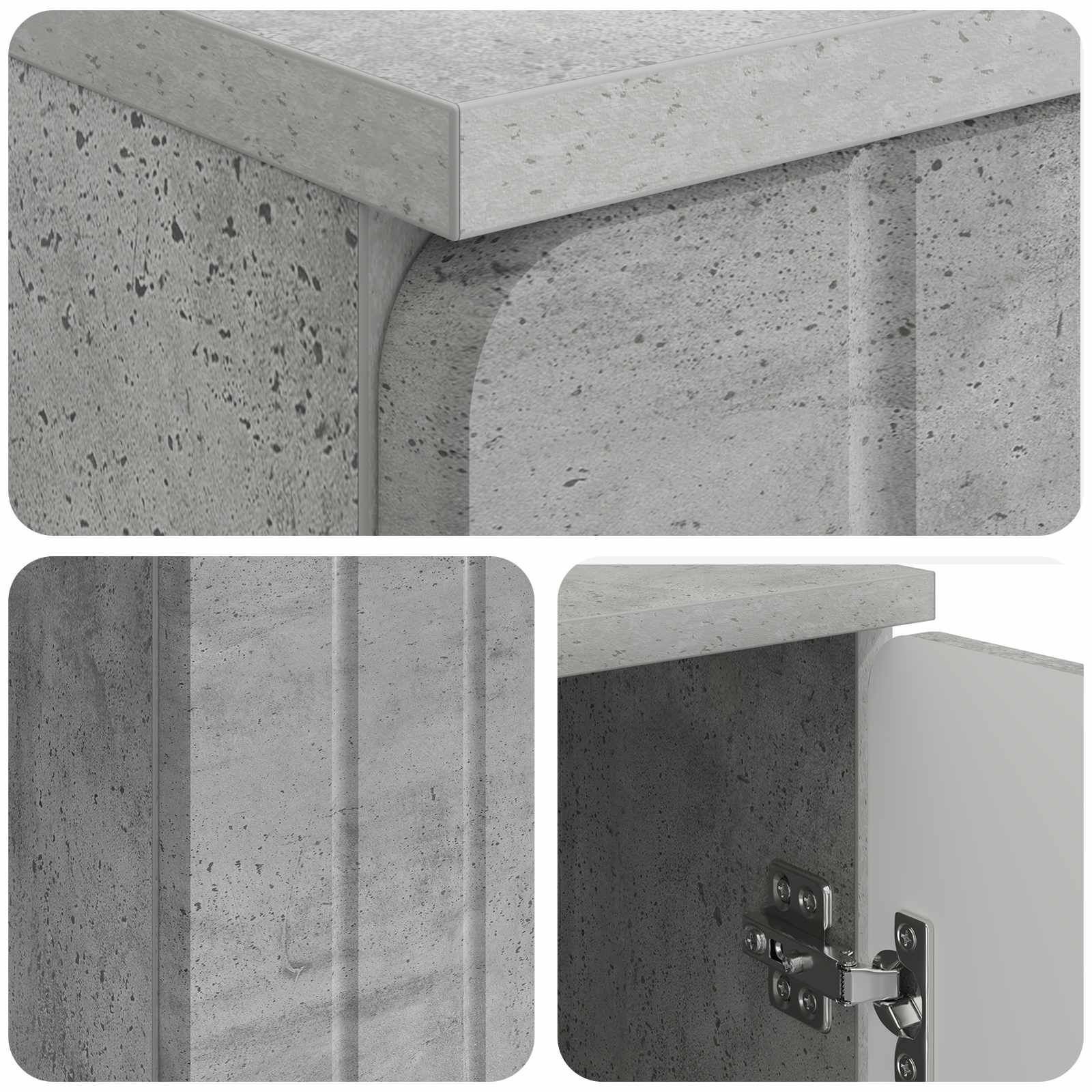 Stalas Betono pilka 142,5 x 50 x 75 cm Apdirbta mediena