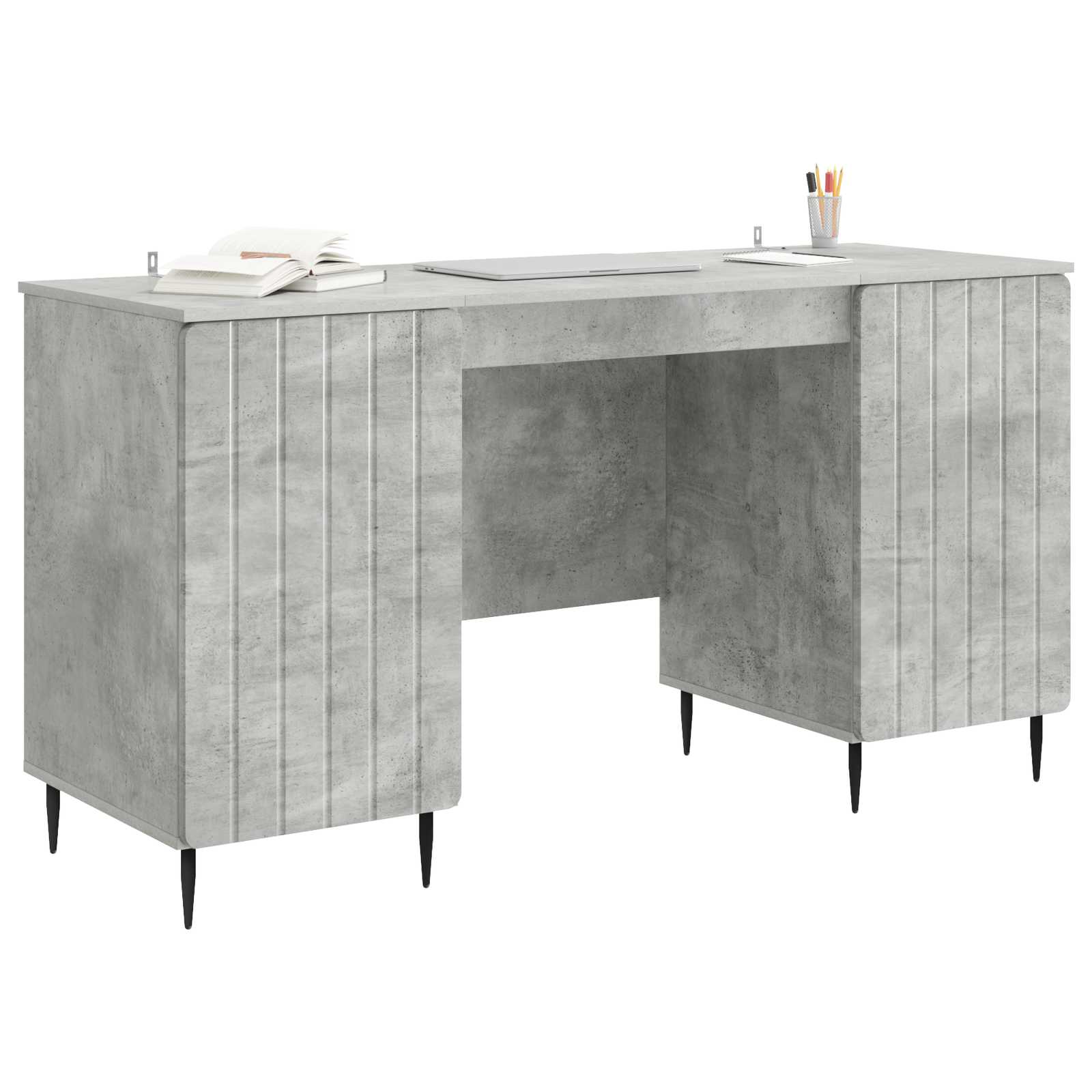 Stalas Betono pilka 142,5 x 50 x 75 cm Apdirbta mediena