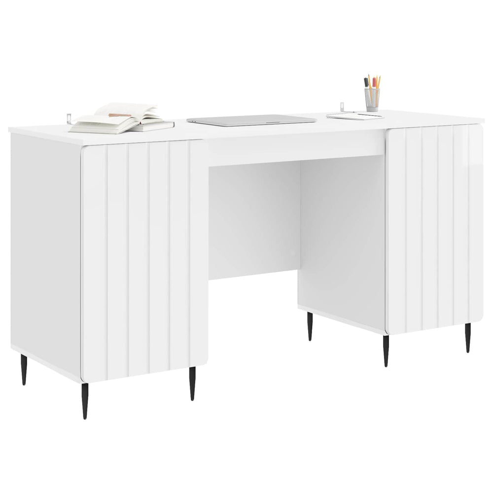Stalas Itin blizgi balta 142,5 x 50 x 75 cm Apdirbta mediena