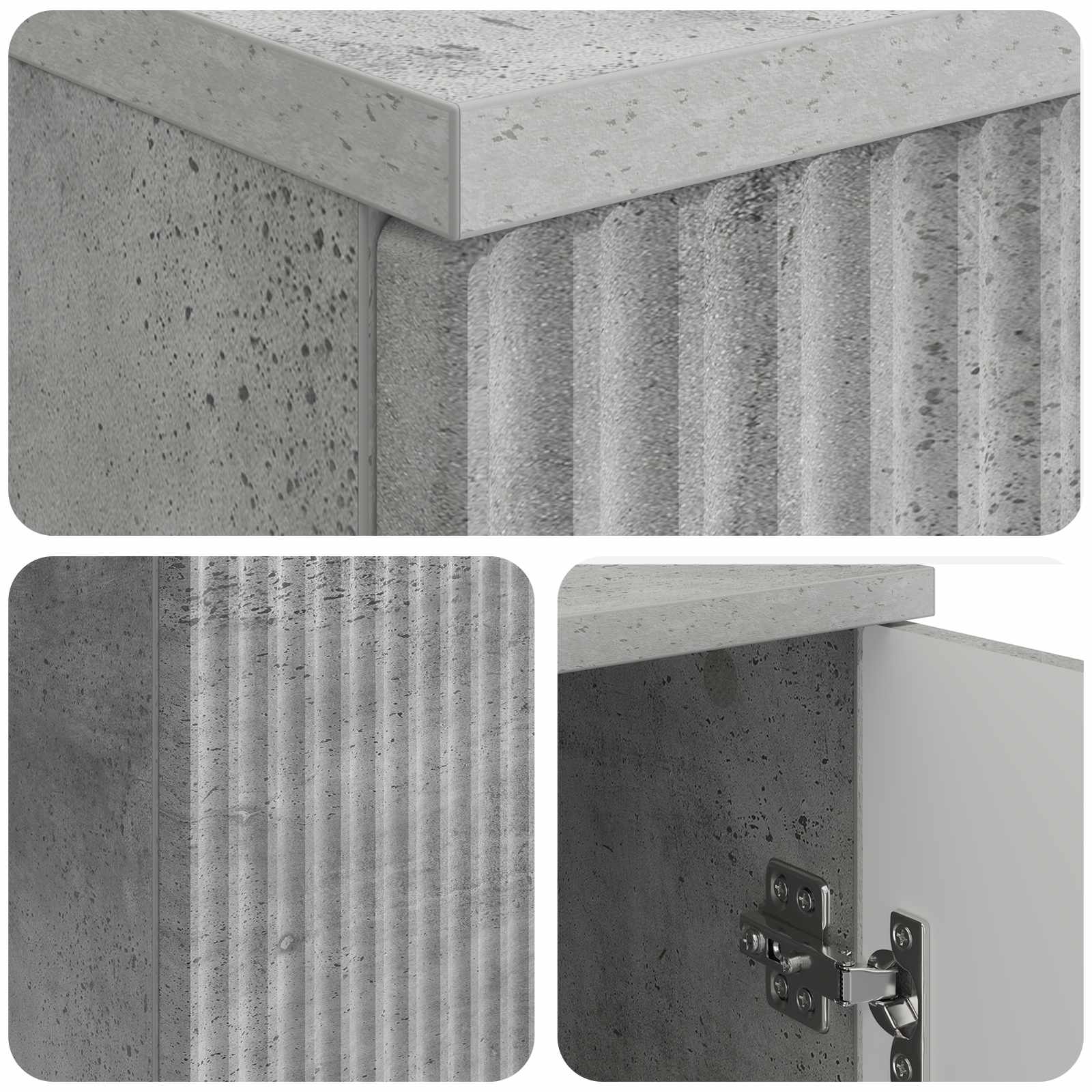 Stalas Betono pilka 142,5 x 50 x 75 cm Apdirbta mediena