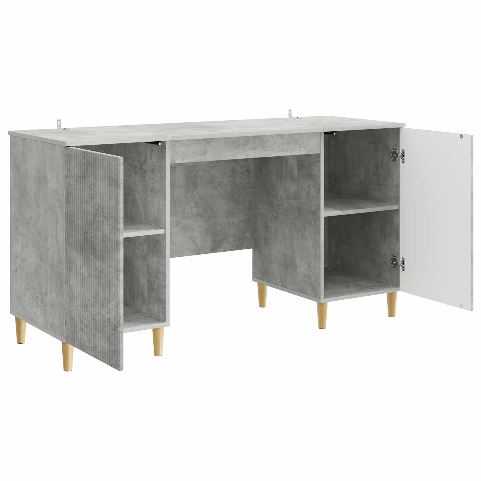 Stalas Betono pilka 142,5 x 50 x 75 cm Apdirbta mediena