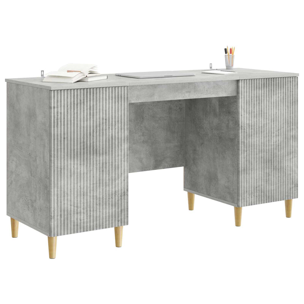 Stalas Betono pilka 142,5 x 50 x 75 cm Apdirbta mediena