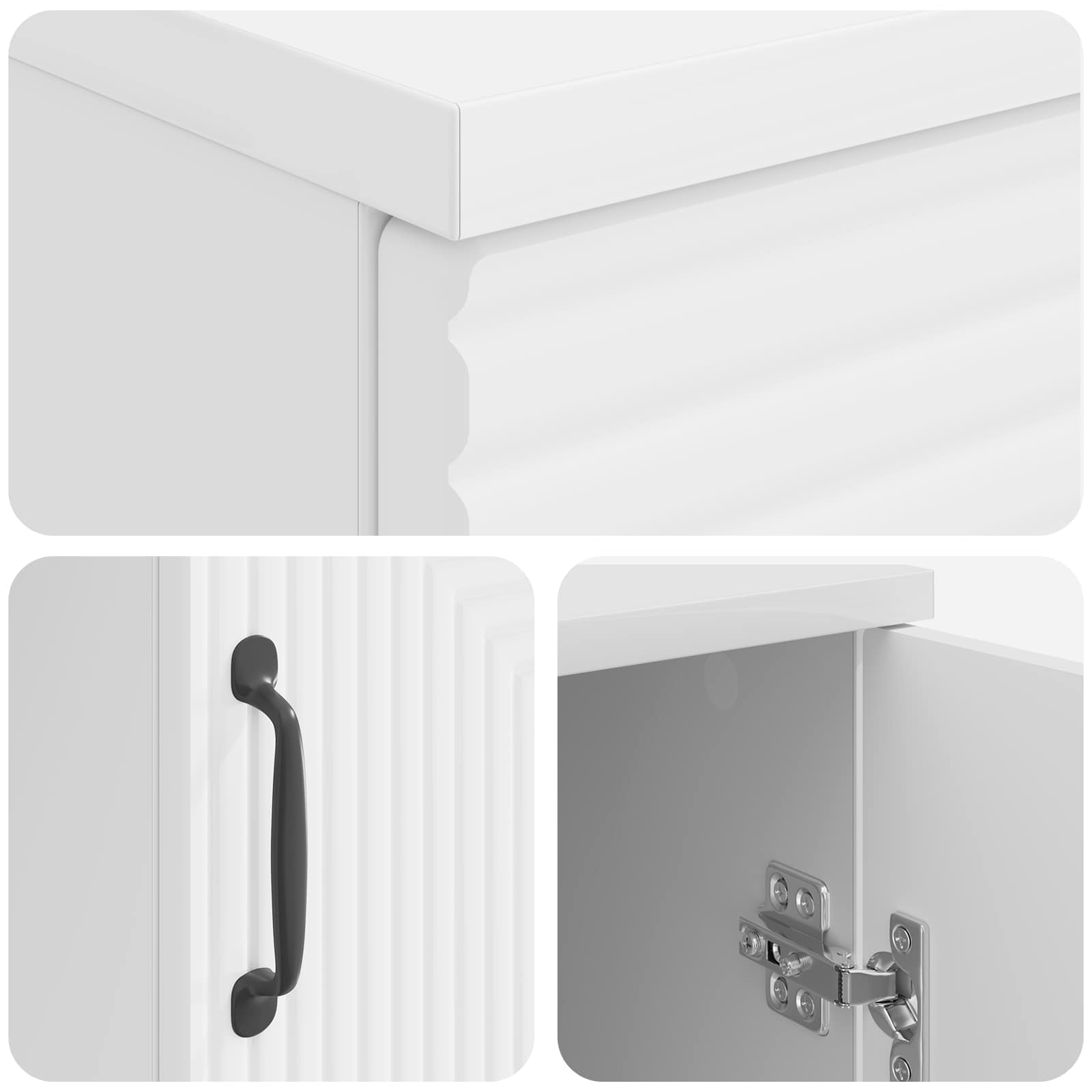 Stalas Itin blizgi balta 142,5 x 50 x 75 cm Apdirbta mediena