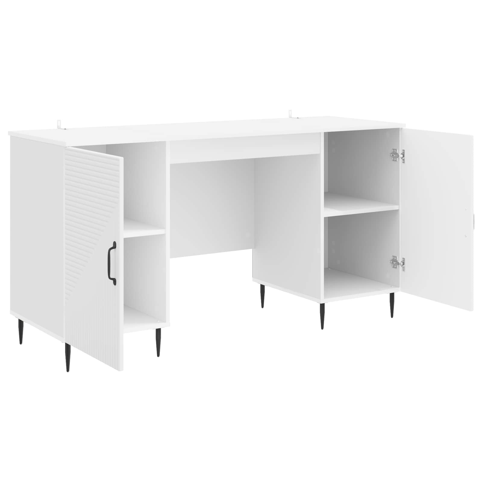 Stalas Itin blizgi balta 142,5 x 50 x 75 cm Apdirbta mediena