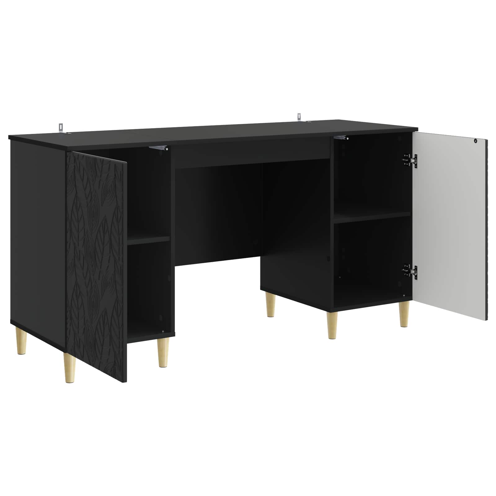 Stalas Juoda Apdirbta mediena 142,5 x 50 x 75 cm