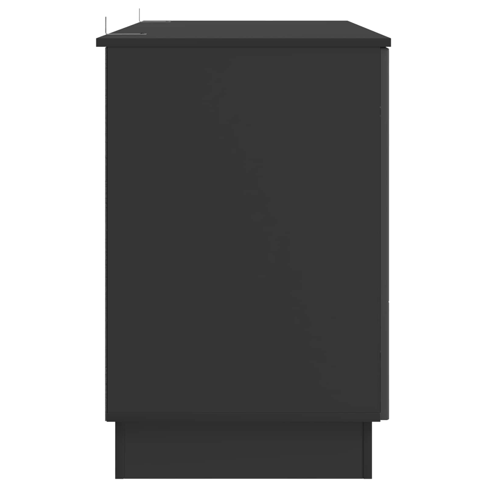 Stalas su lentyna Juoda 142,5 x 50 x 75 cm Apdirbta mediena