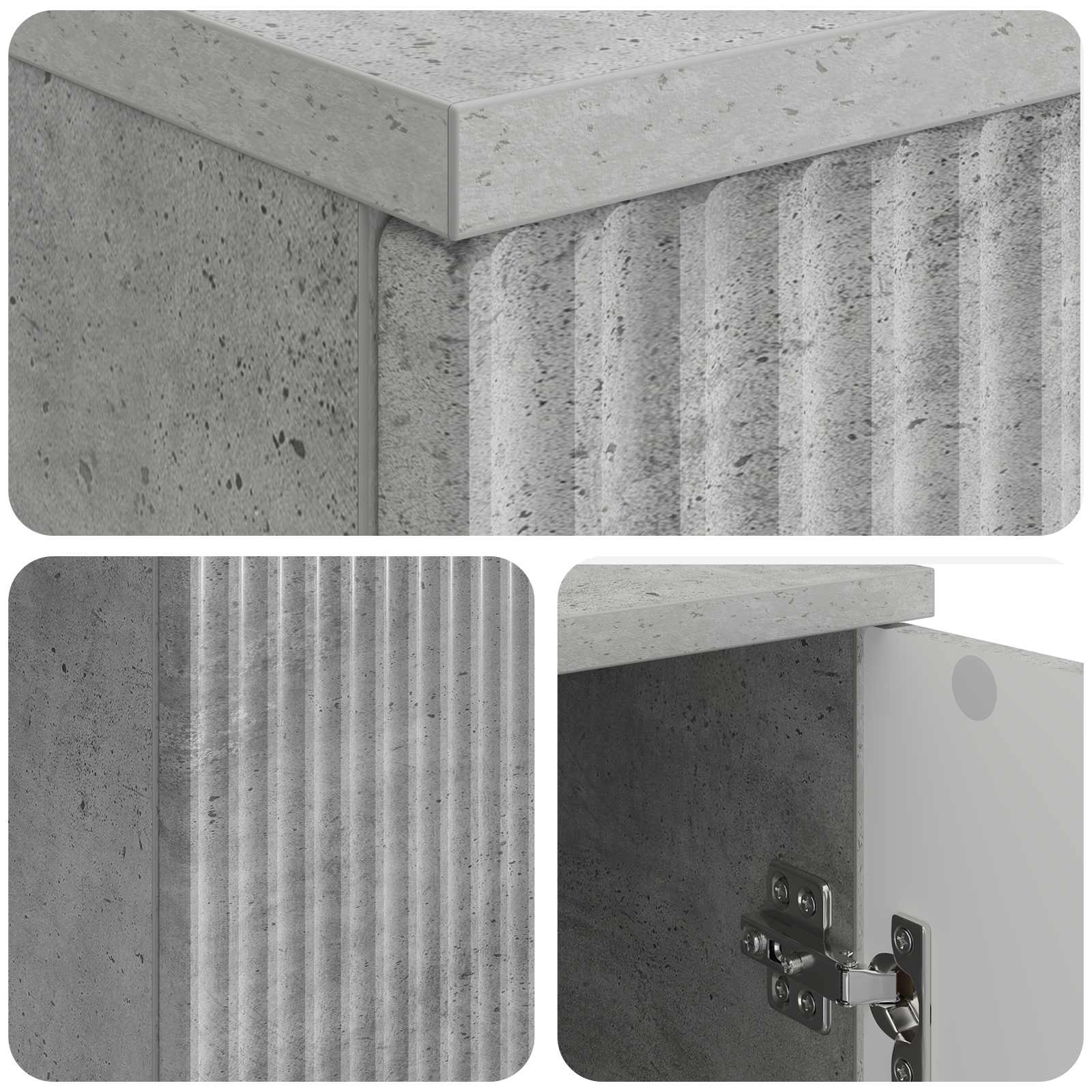 Stalas Betono pilka 142,5 x 50 x 75 cm Apdirbta mediena