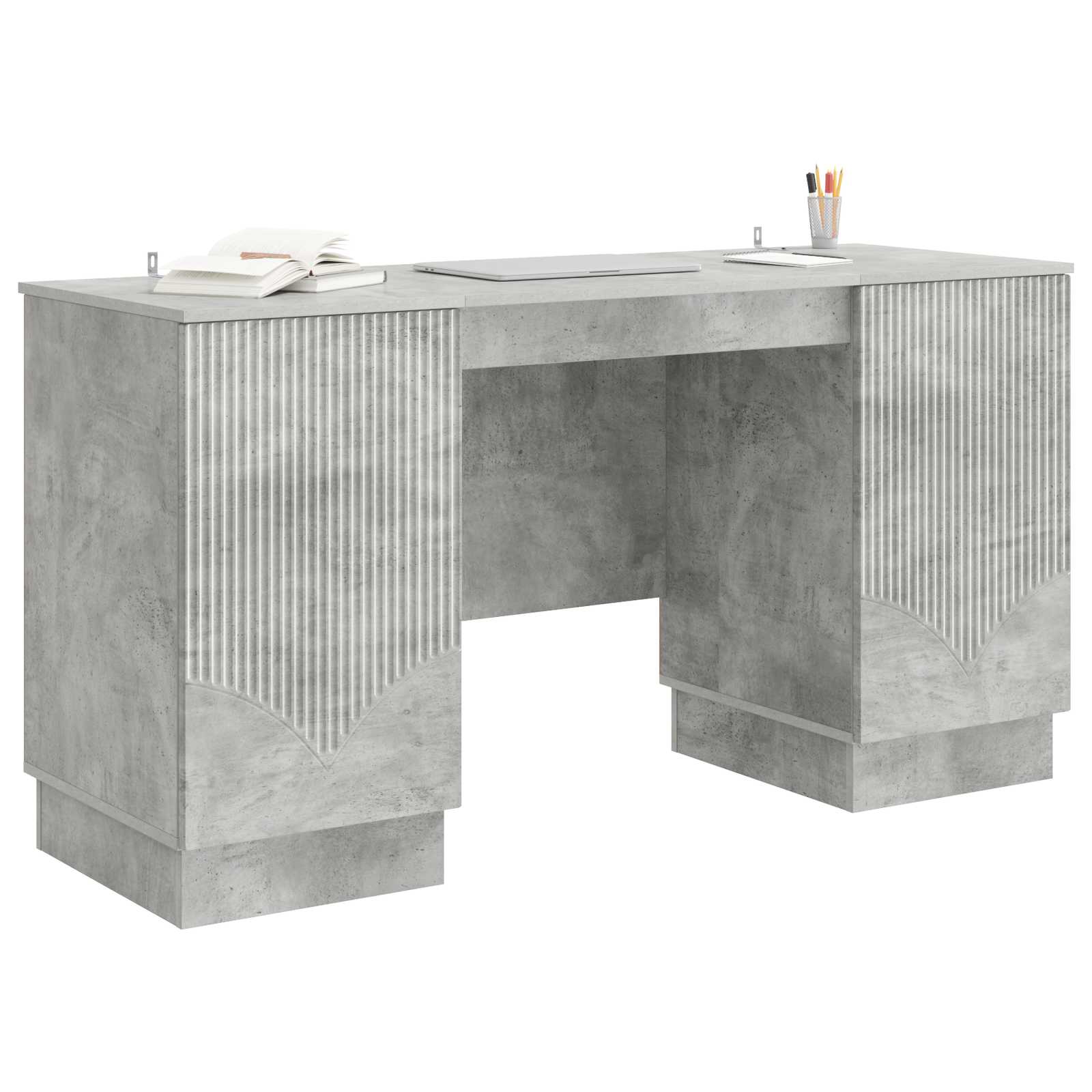 Stalas Betono pilka 142,5 x 50 x 75 cm Apdirbta mediena