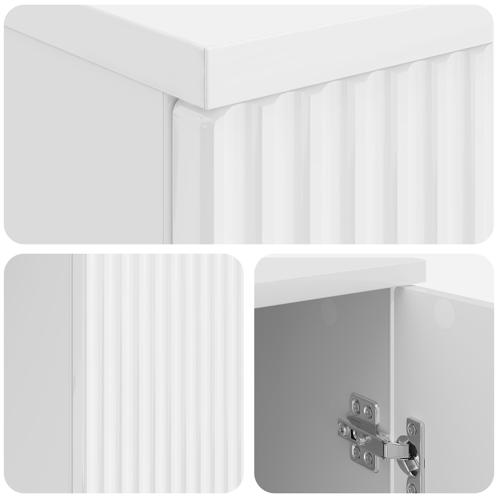 Stalas Itin blizgi balta 142,5 x 50 x 75 cm Apdirbta mediena