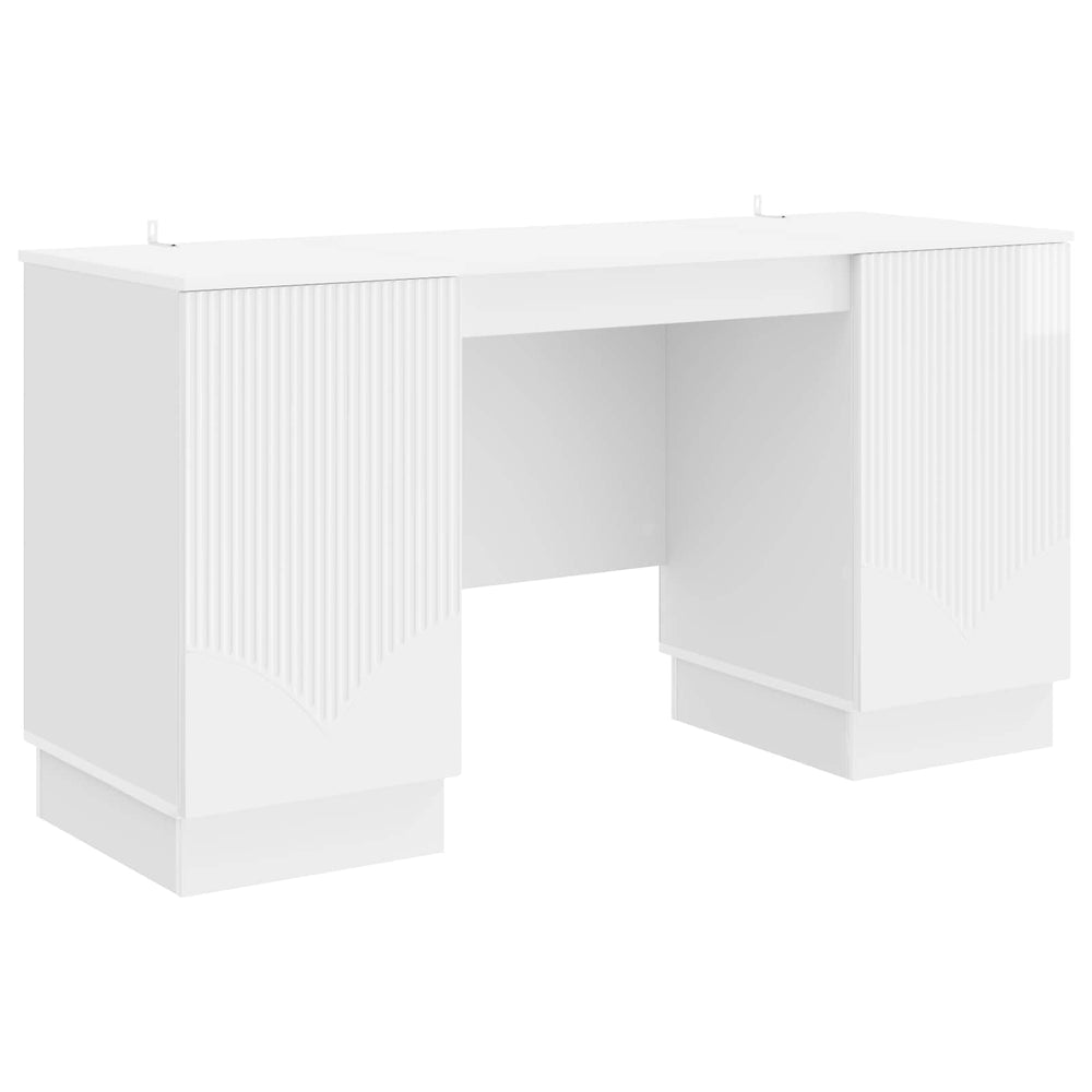 Stalas Itin blizgi balta 142,5 x 50 x 75 cm Apdirbta mediena