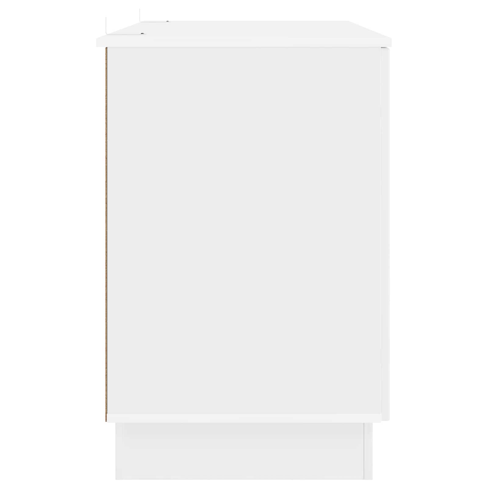Stalas Itin blizgi balta 142,5 x 50 x 75 cm Apdirbta mediena