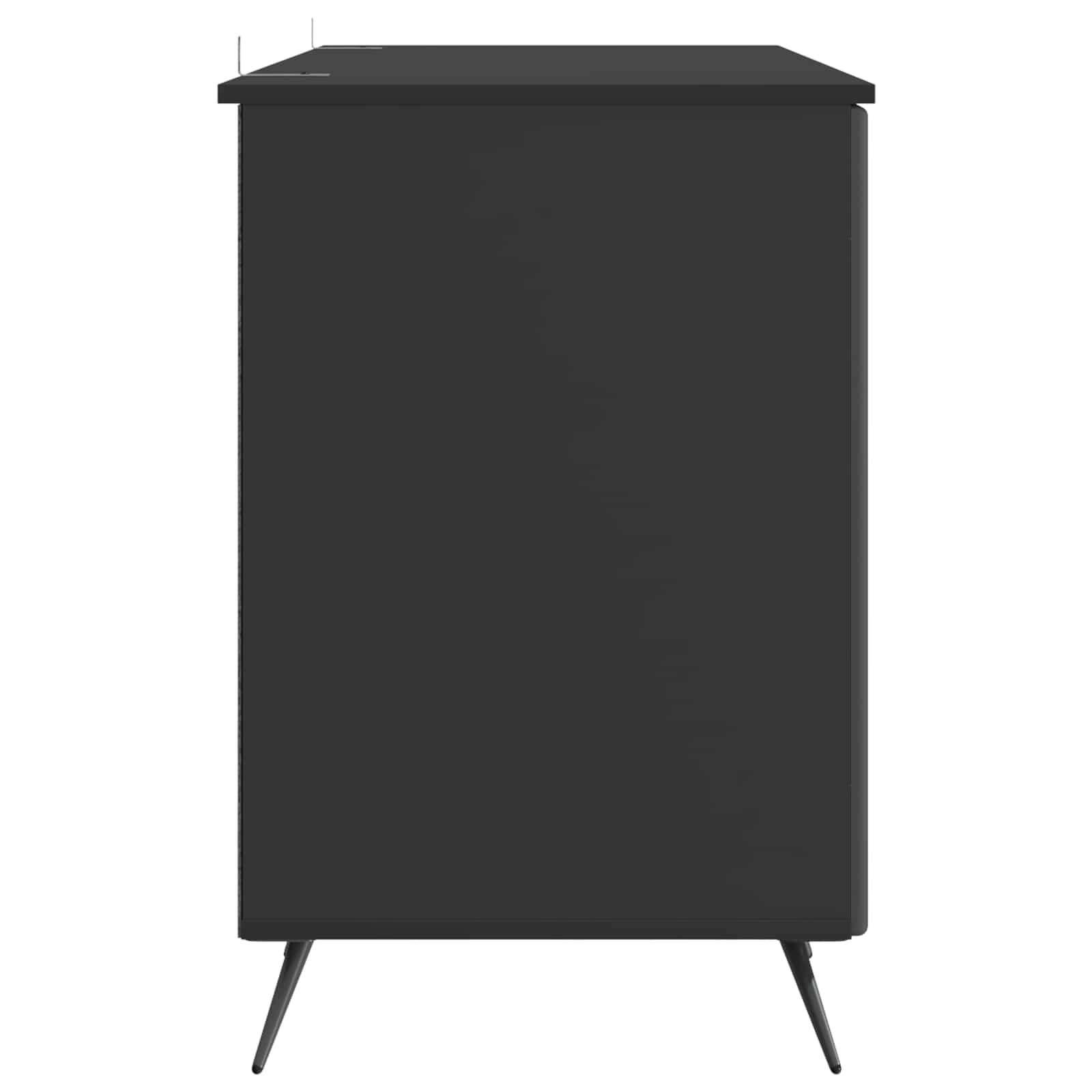 Stalas su lentyna Juoda 142,5 x 50 x 75 cm Apdirbta mediena