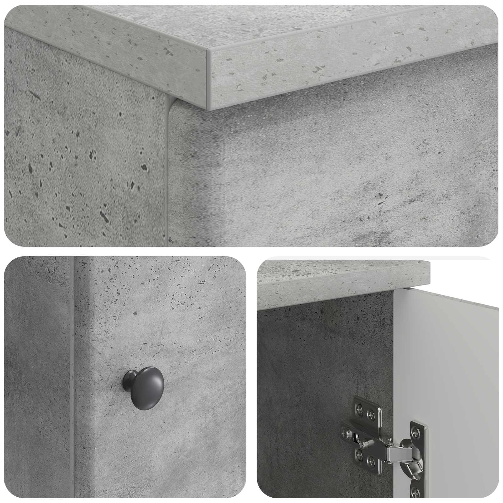 Stalas Betono pilka 142,5 x 50 x 75 cm Apdirbta mediena