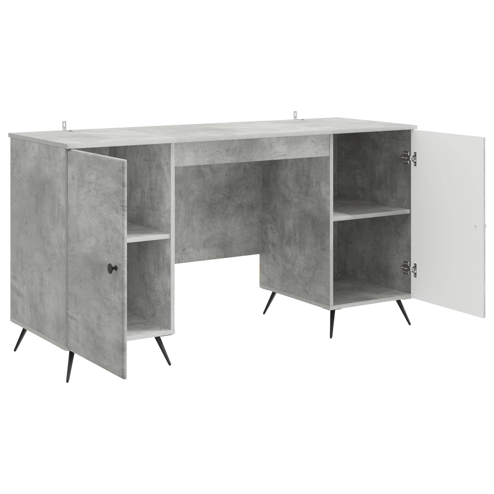 Stalas Betono pilka 142,5 x 50 x 75 cm Apdirbta mediena