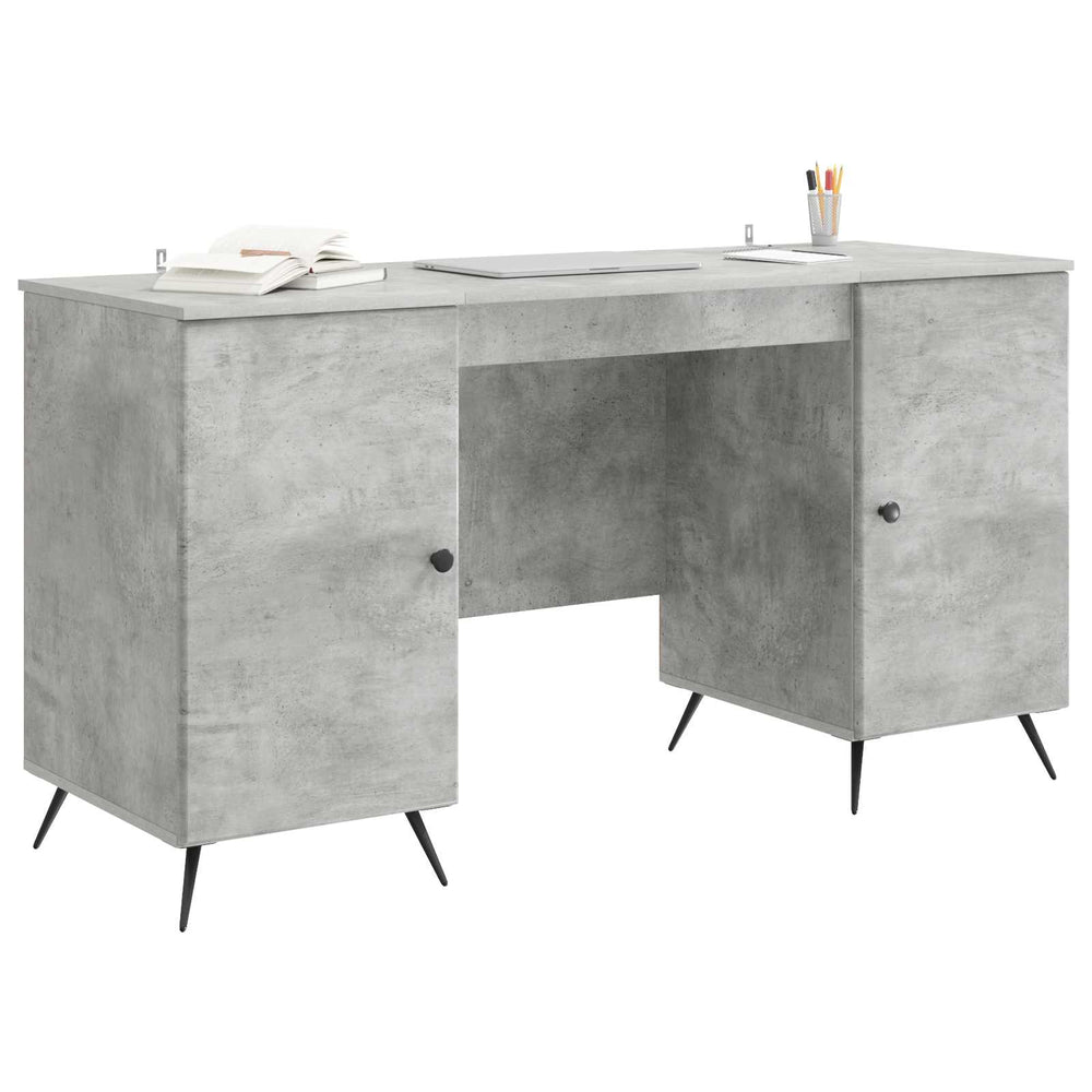 Stalas Betono pilka 142,5 x 50 x 75 cm Apdirbta mediena