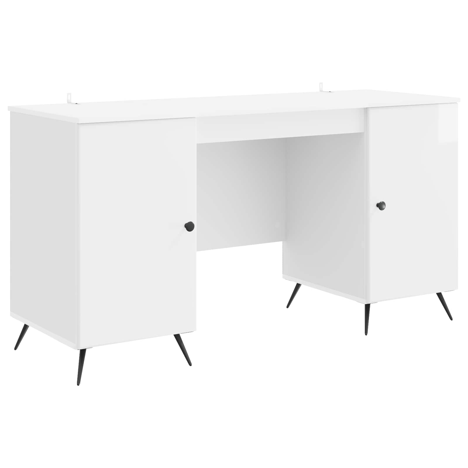 Stalas Itin blizgi balta 142,5 x 50 x 75 cm Apdirbta mediena