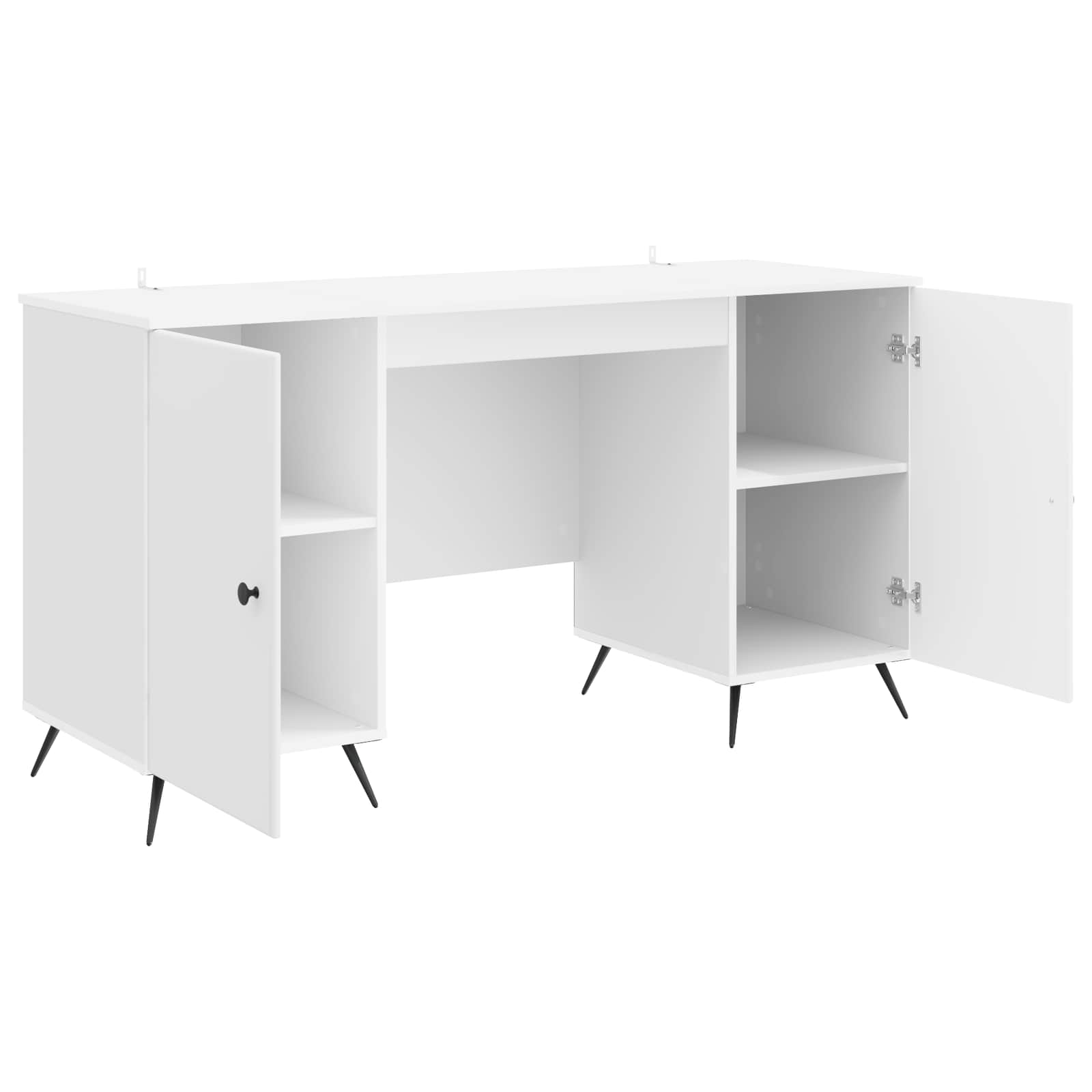 Stalas Itin blizgi balta 142,5 x 50 x 75 cm Apdirbta mediena