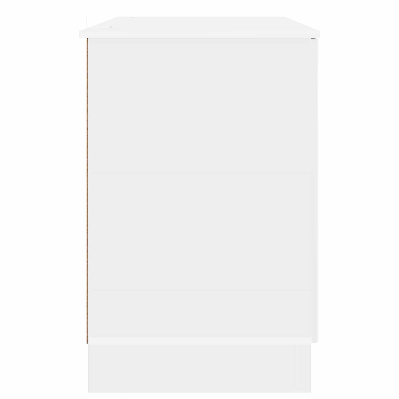 Stalas Itin blizgi balta 142,5 x 50 x 75 cm Apdirbta mediena