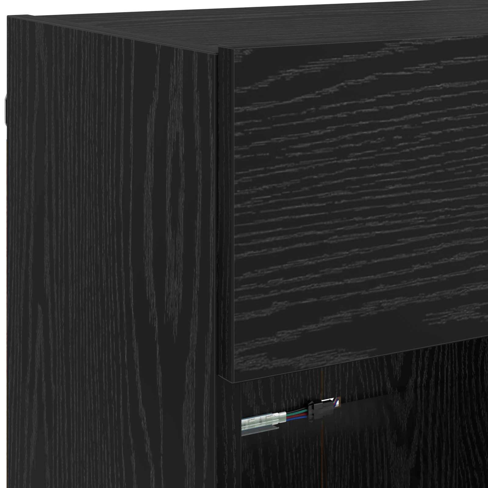 TV Wall Cabinet Black Oak 98.5 x 30 x 60.5 cm