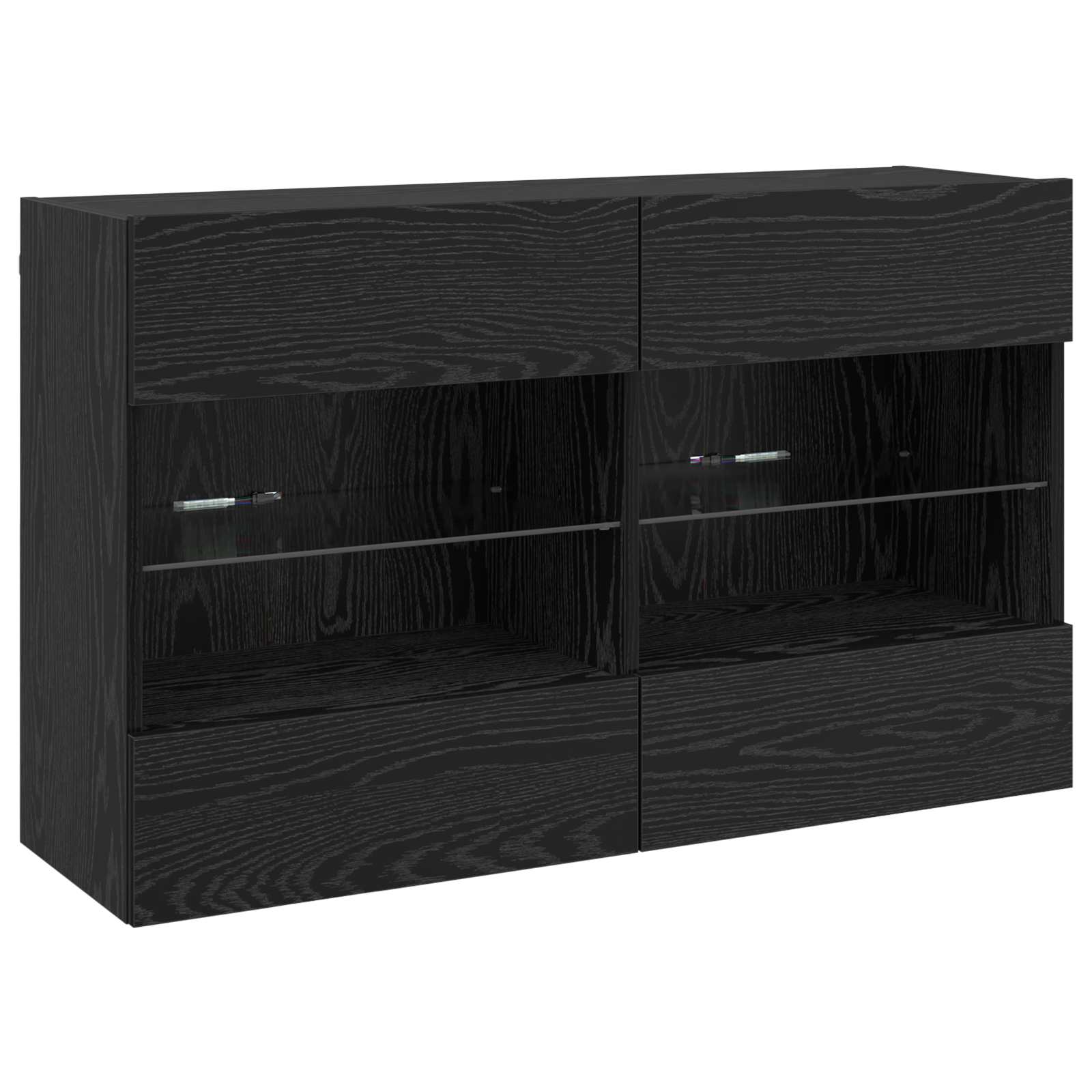 TV Wall Cabinet Black Oak 98.5 x 30 x 60.5 cm