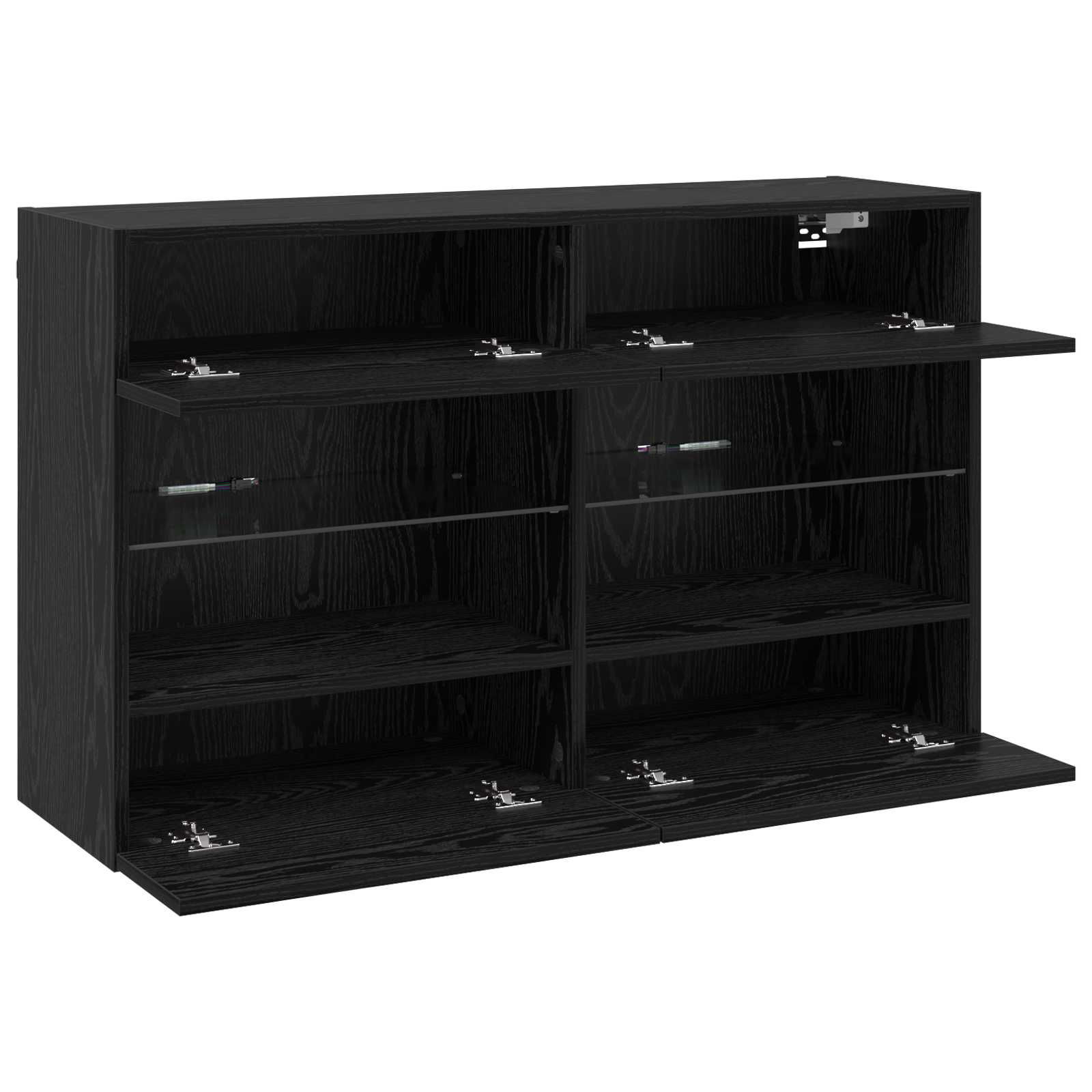 TV Wall Cabinet Black Oak 98.5 x 30 x 60.5 cm
