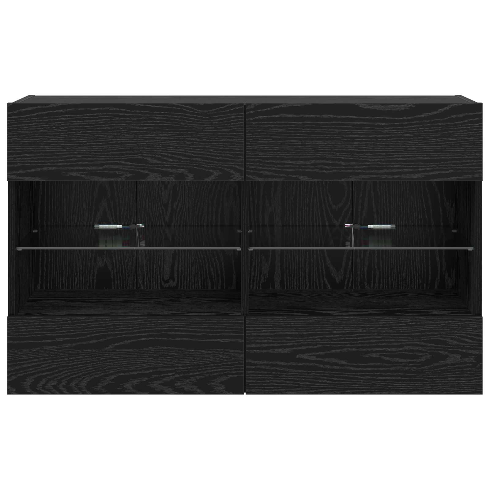 TV Wall Cabinet Black Oak 98.5 x 30 x 60.5 cm