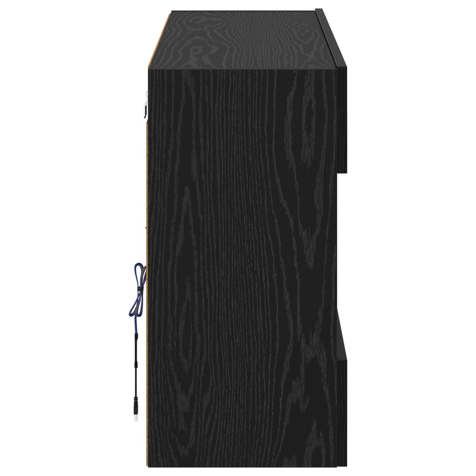 TV Wall Cabinet Black Oak 98.5 x 30 x 60.5 cm