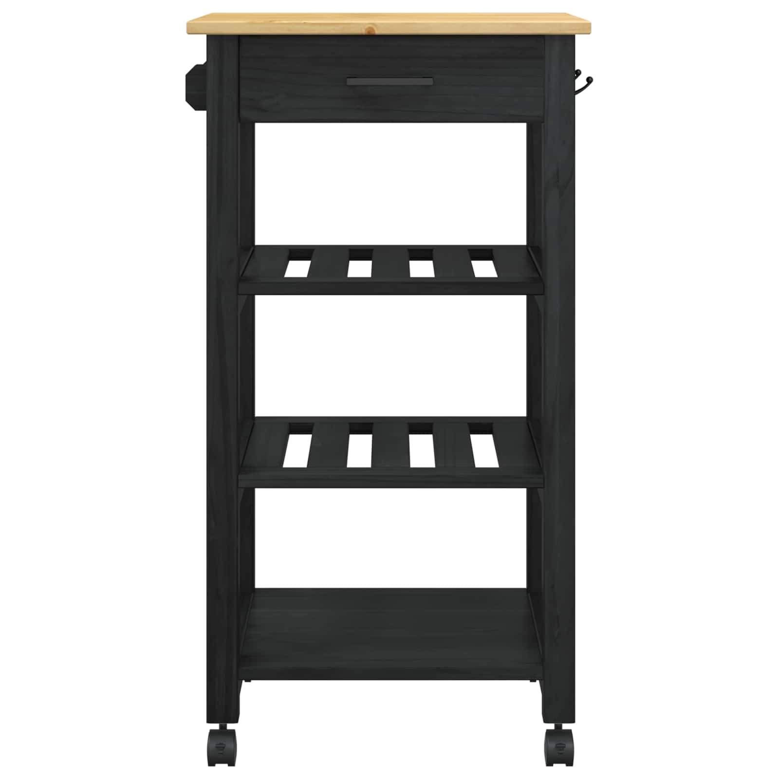 Kitchen Trolley Simple Black 88.5 x 40 x 48 cm
