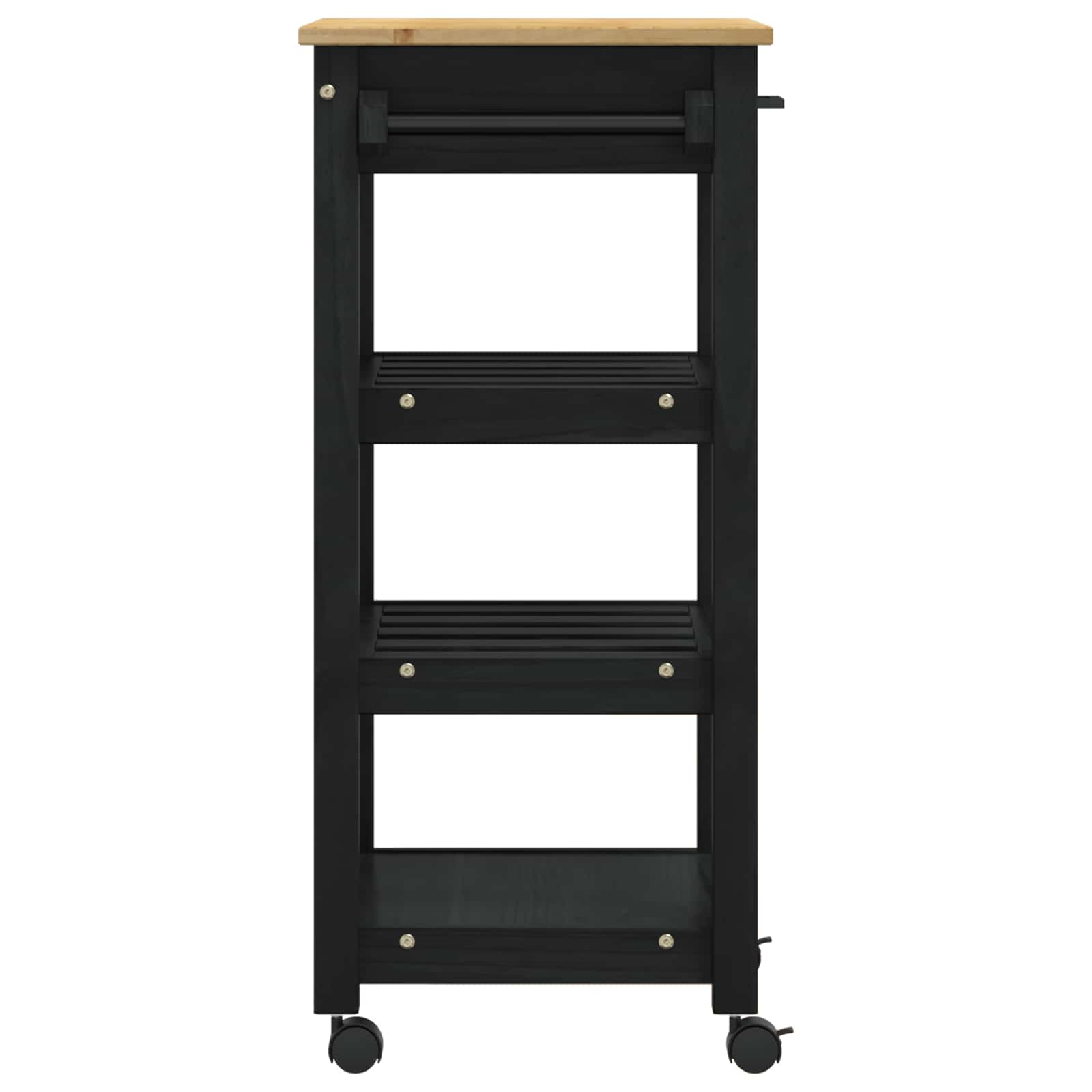 Kitchen Trolley Simple Black 88.5 x 40 x 48 cm