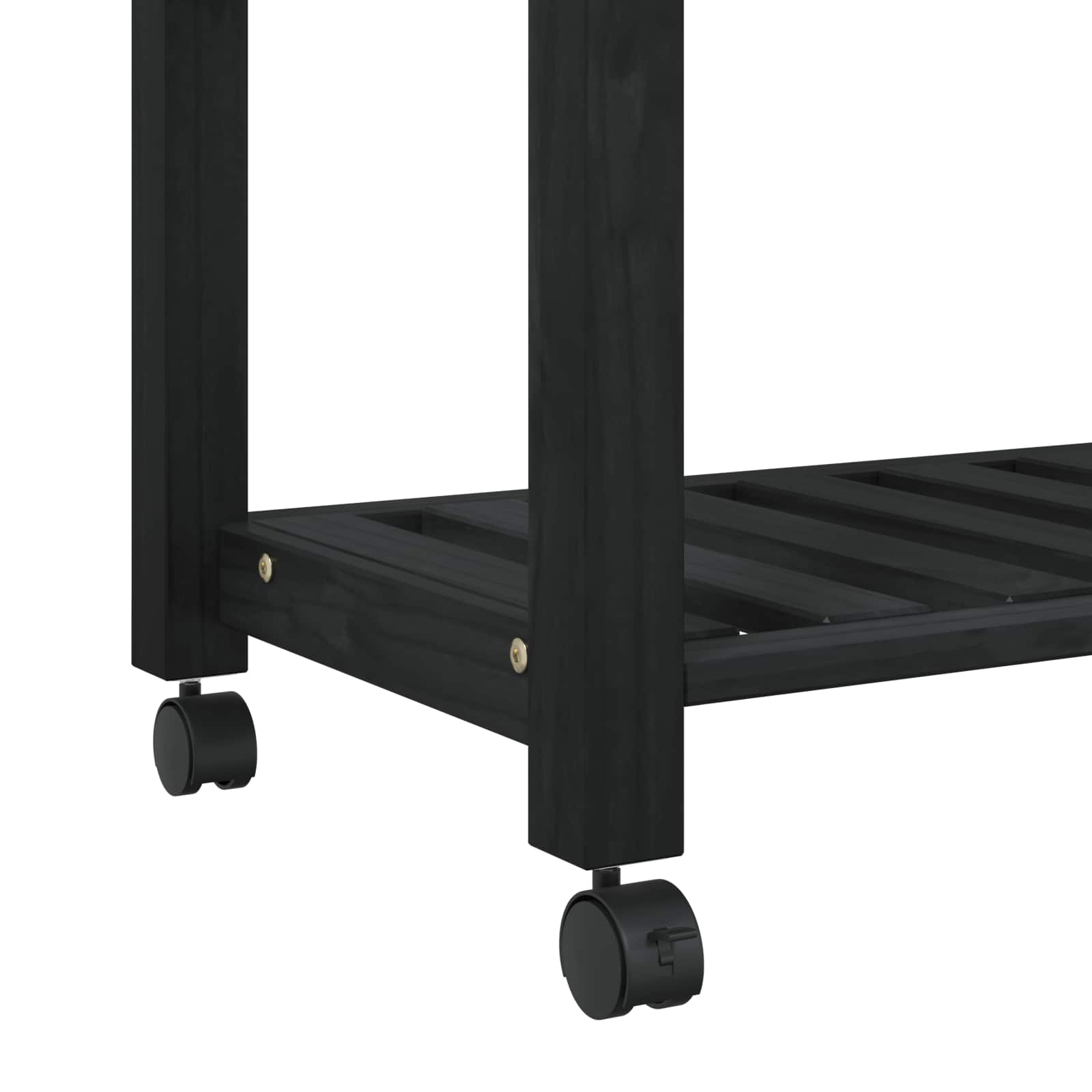 Kitchen Trolley Simple Black 88.5 x 40 x 84 cm