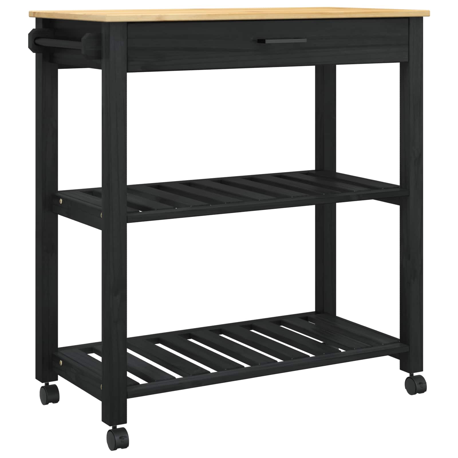 Kitchen Trolley Simple Black 88.5 x 40 x 84 cm