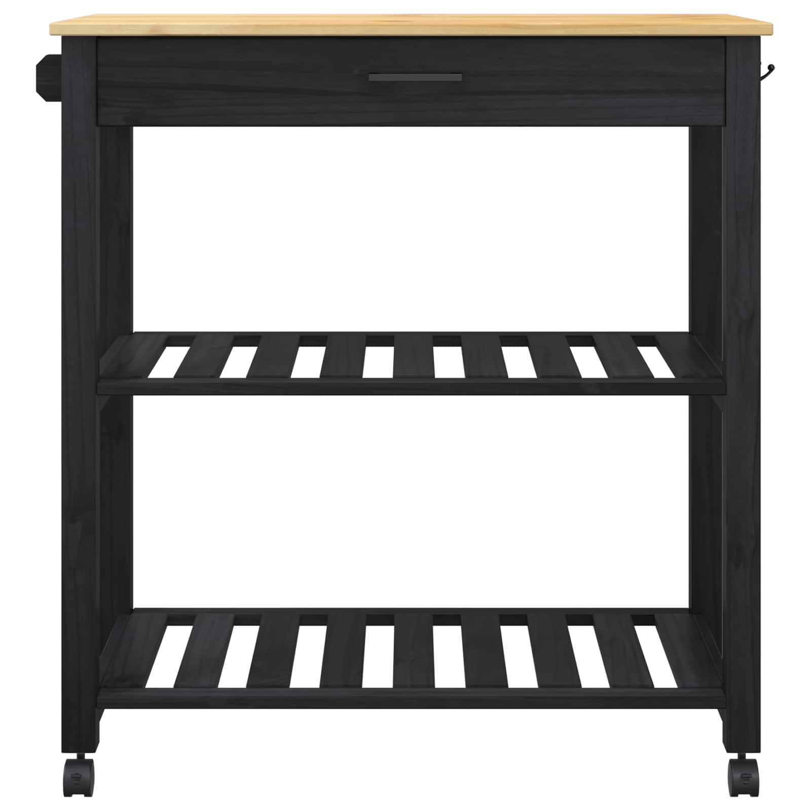 Kitchen Trolley Simple Black 88.5 x 40 x 84 cm