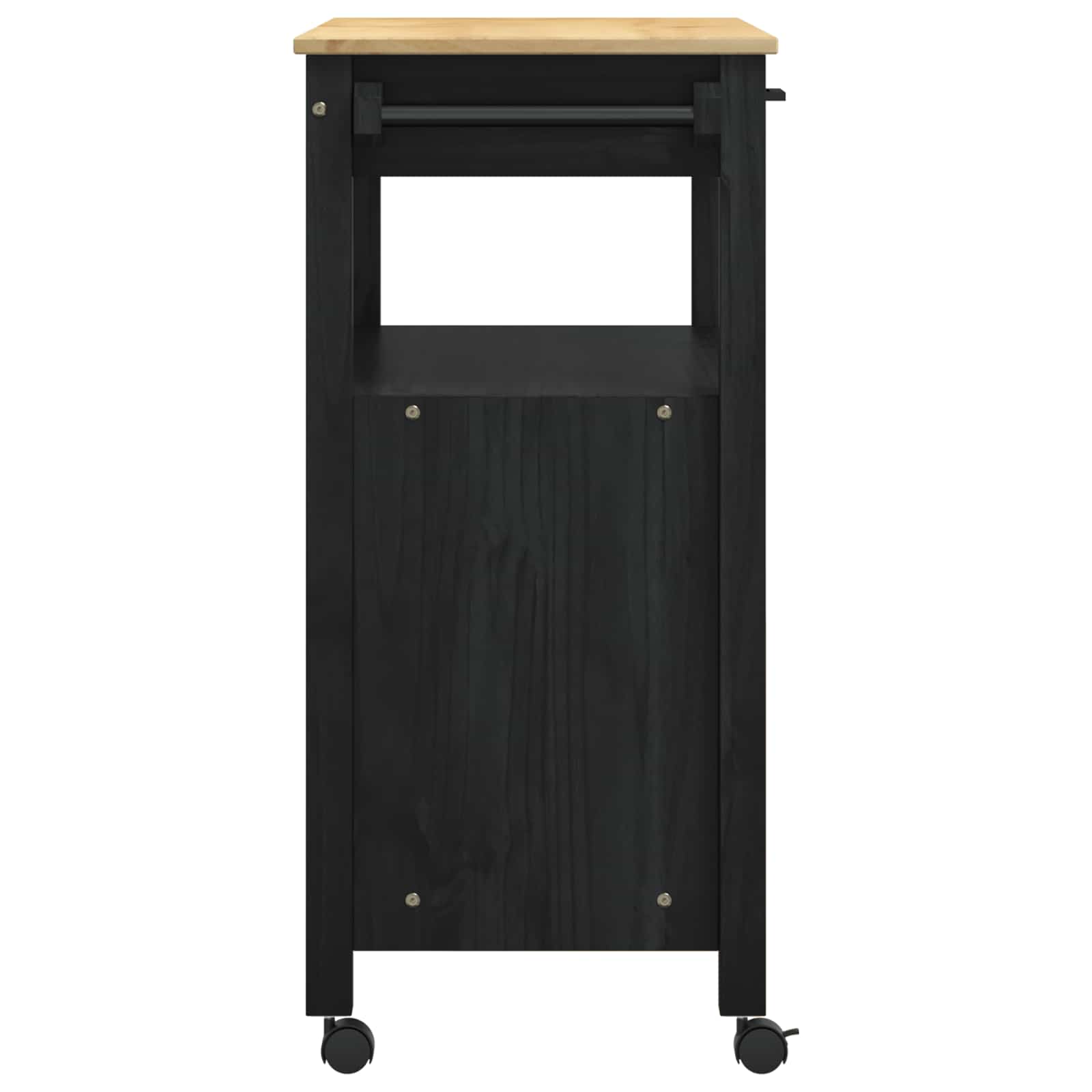 Virtuvės vežimėlis MONZA Juoda 84 x 40 x 88,5 cm