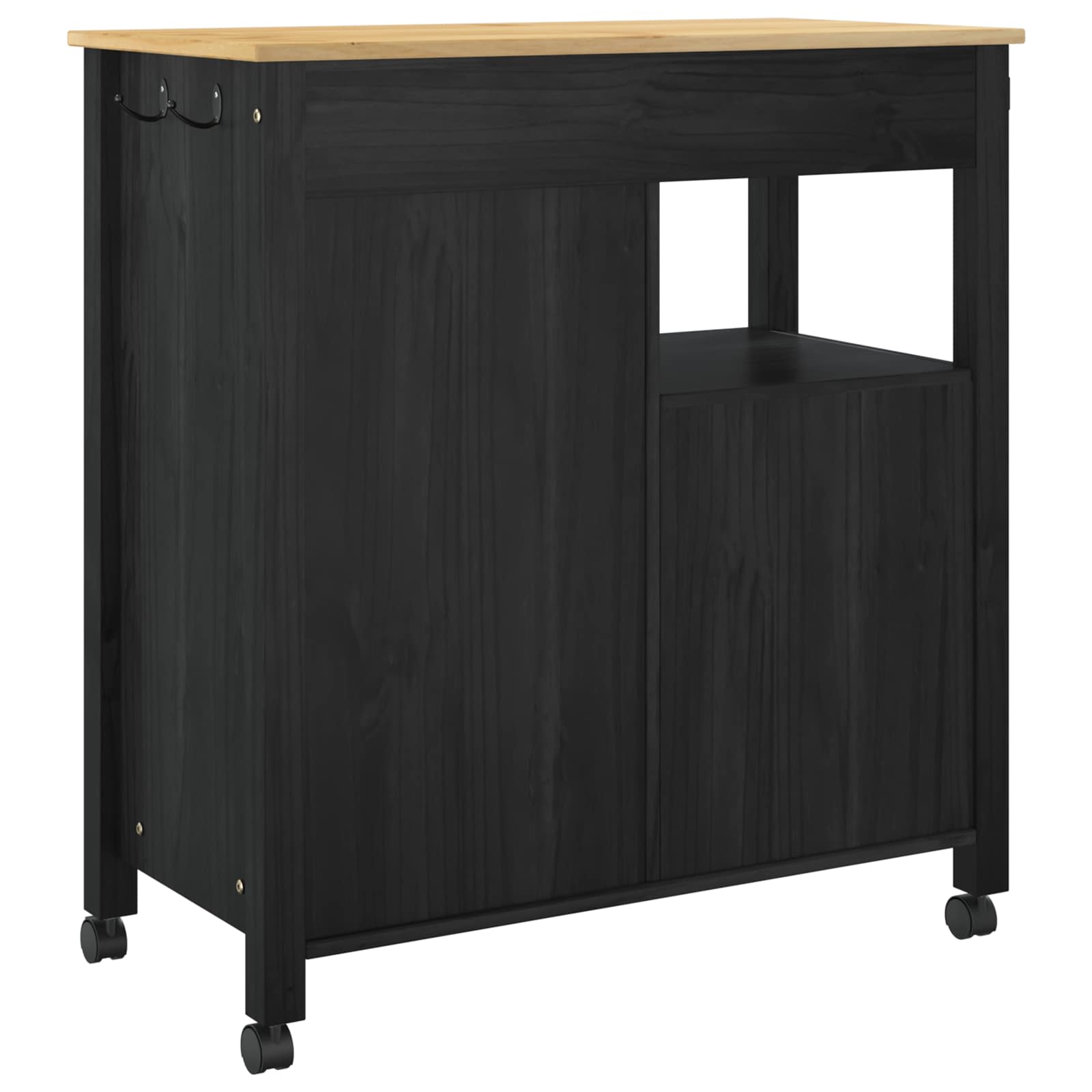 Kitchen Trolley Simple Black
