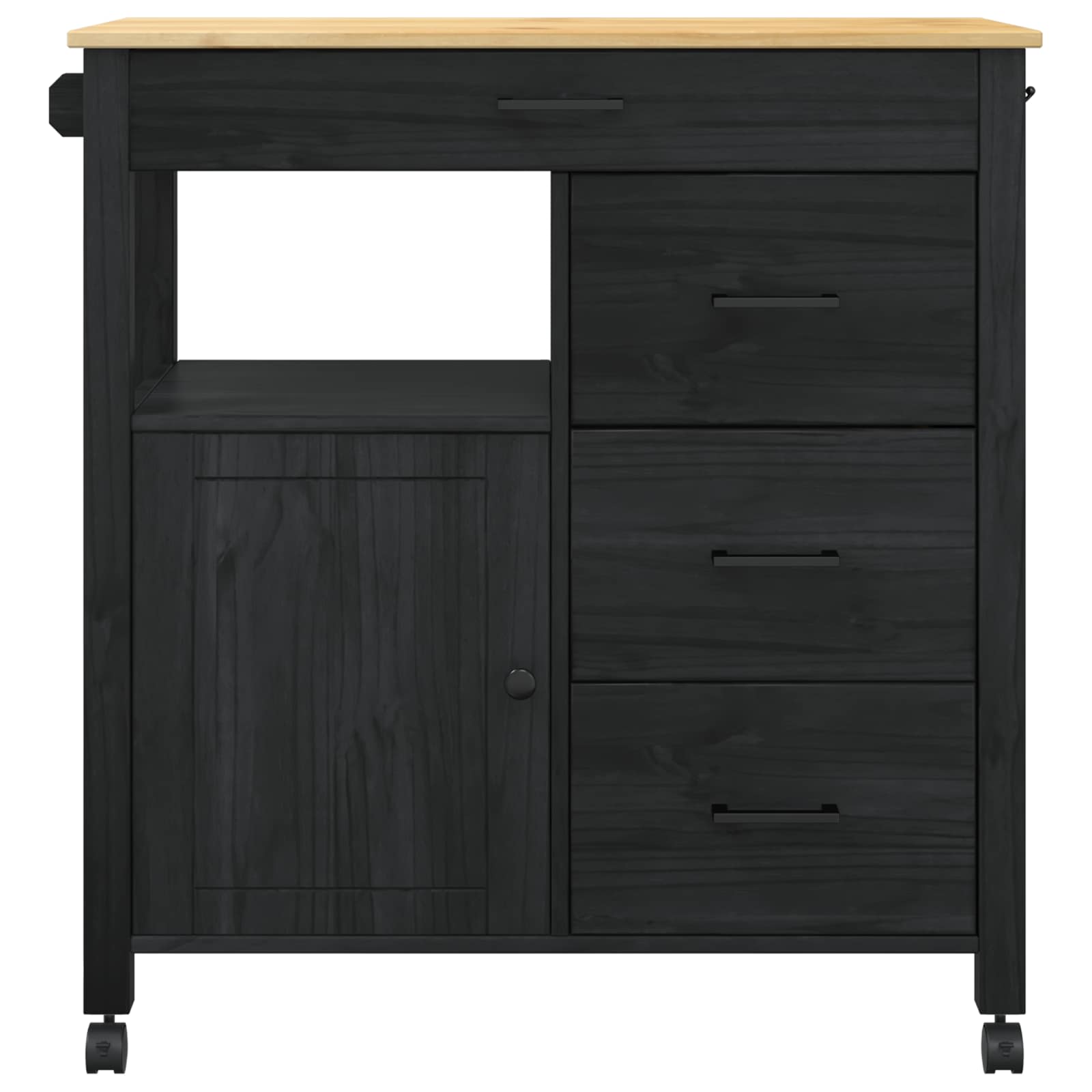 Kitchen Trolley Simple Black